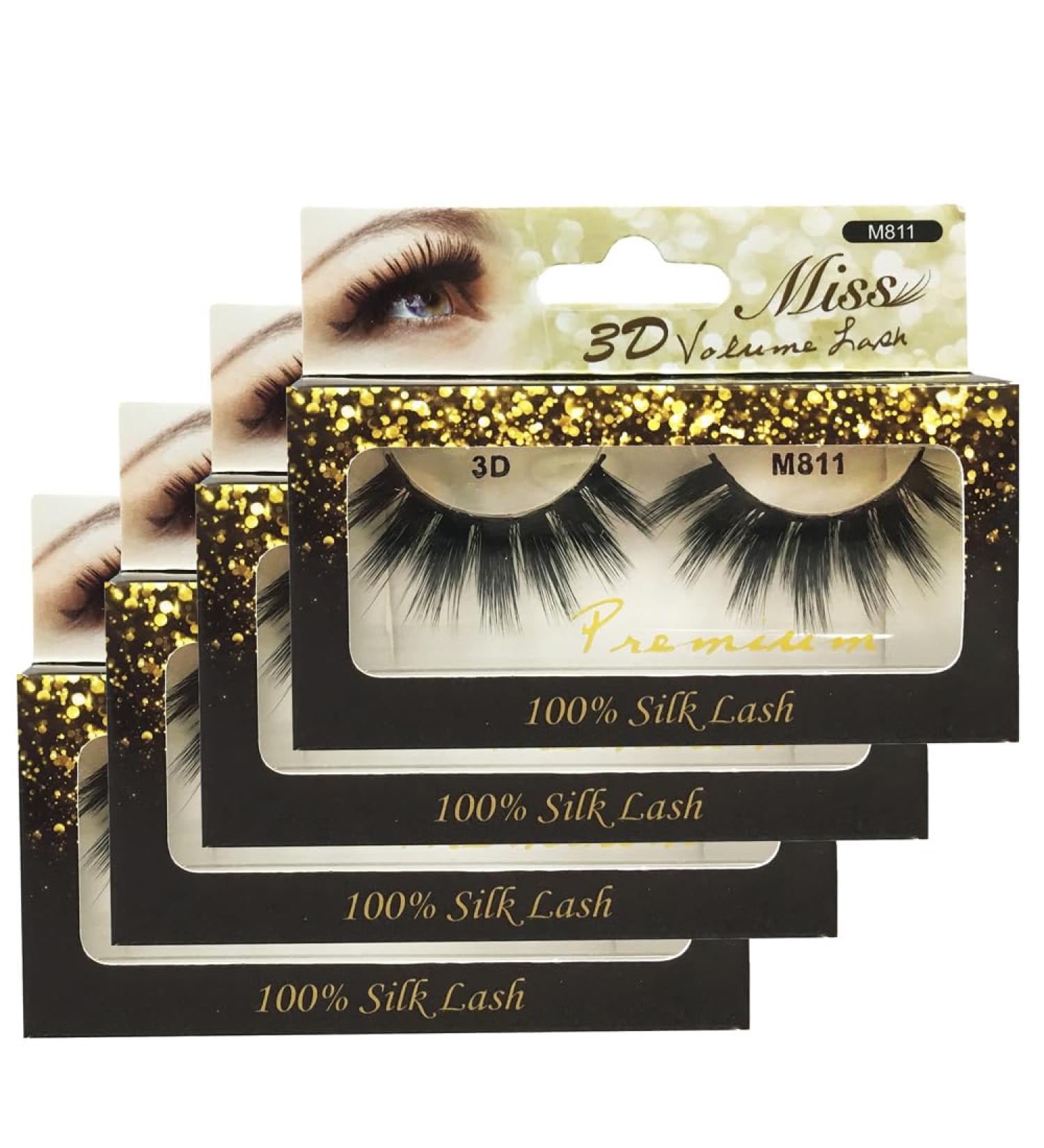4 Pairs Miss 3D Volume Lashes M811 - Premium Quality Eyelash Extensions for Stunning Eyes | Buy Online Today - Buy Online on GoSupps.com