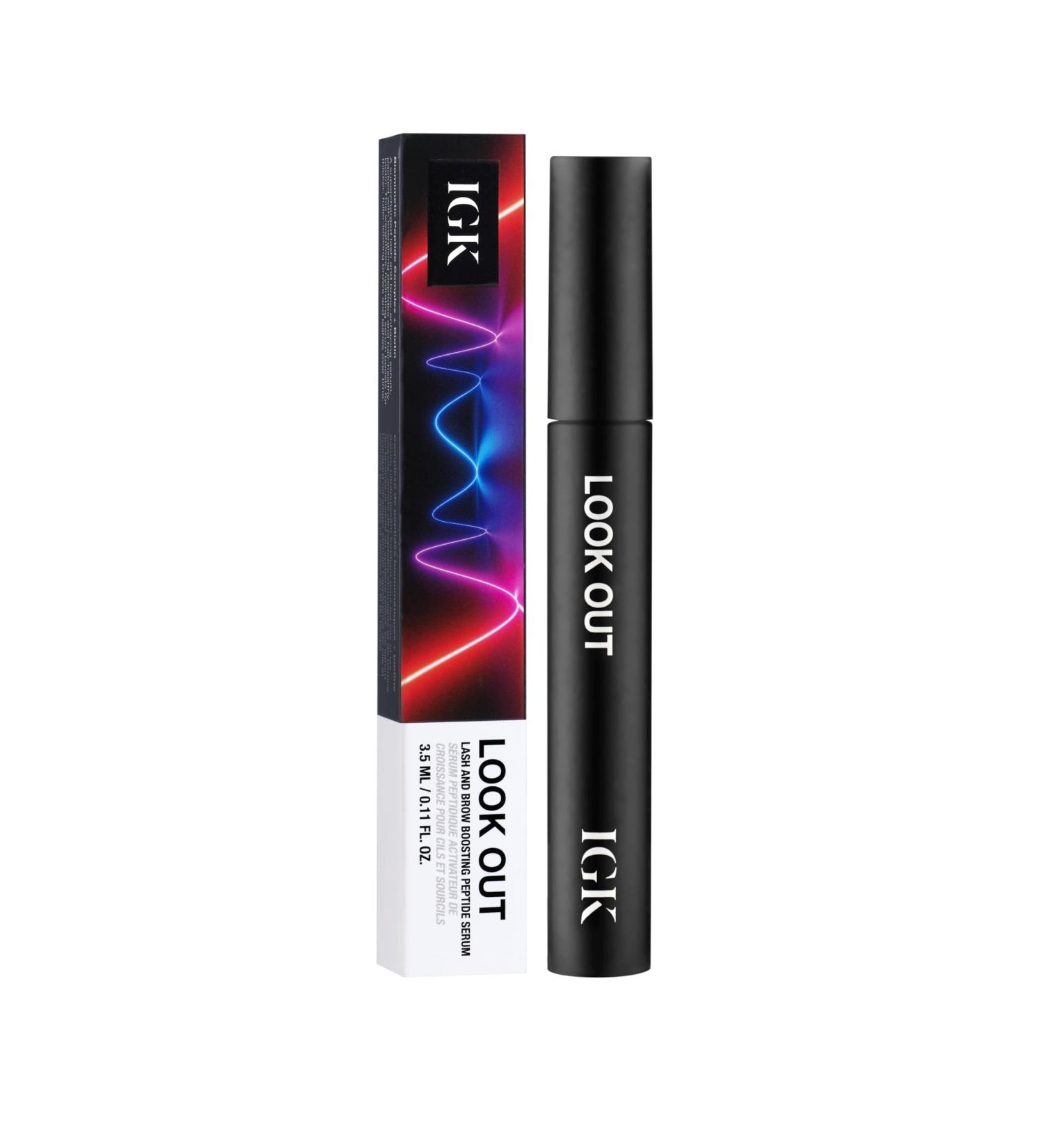 IGK Look Out Lash & Brow Boosting Peptide Serum - Increase Thickness Fullness & Density | Vegan Cruelty-Free Dermatologist & Ophthalmologist Approved | 0.11 Fl Oz - Buy Online on GoSupps.com