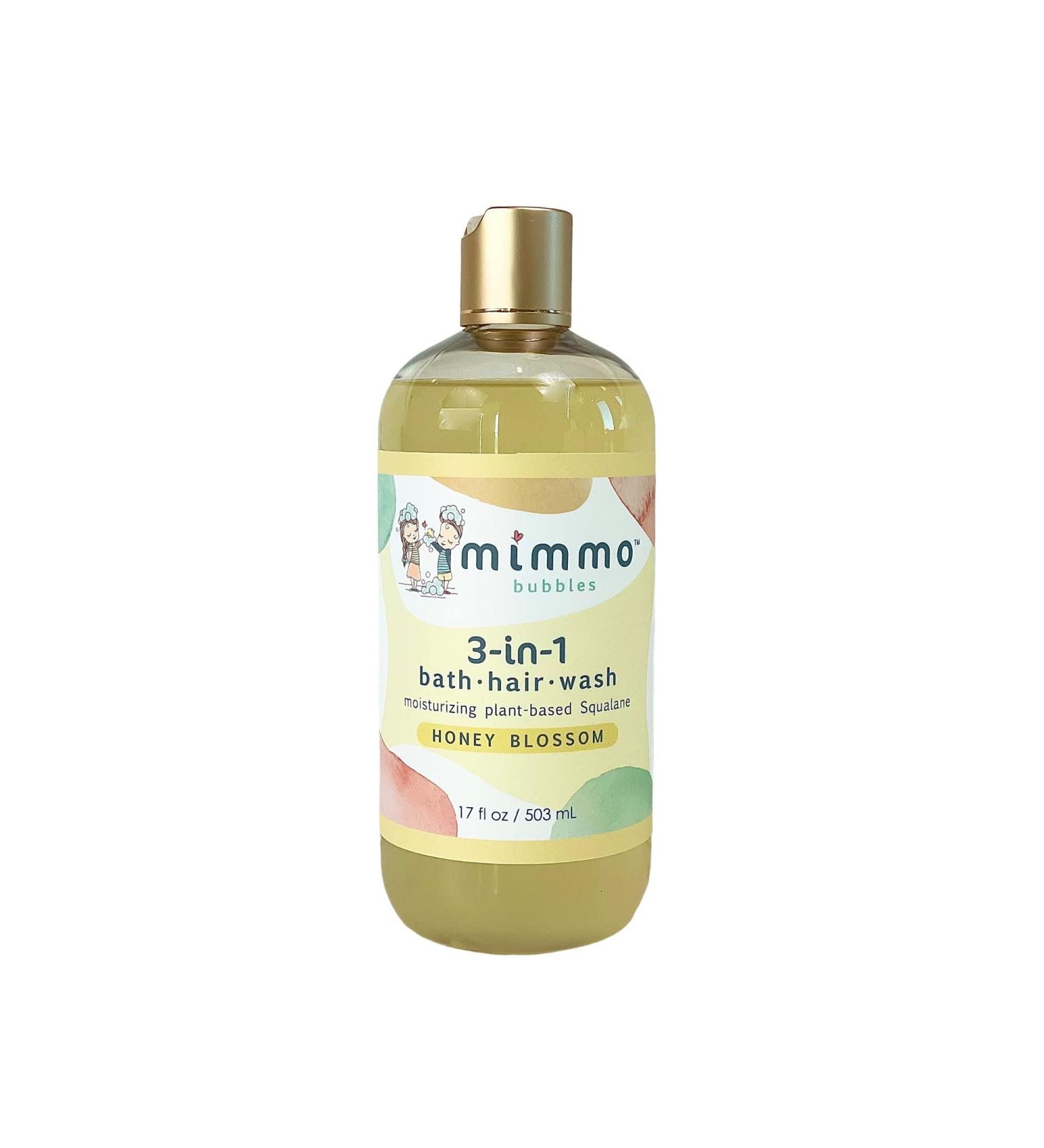 Mimmo Bubbles Moisturizing 3-in-1 Bubble Bath Shampoo & Body Wash | Vegan, Hypoallergenic, Organic Aloe & Shea Butter | Gentle for Sensitive Skin | 17 oz - Buy Online on GoSupps.com