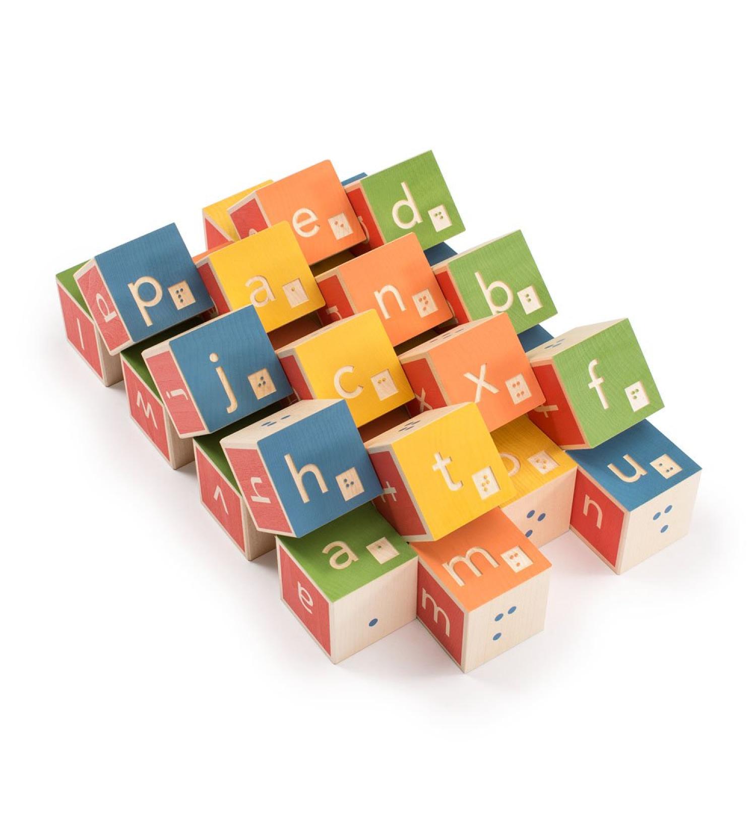 Uncle Goose Braille ABC Blocks - Made in USA | International Shipping Available - Buy Online on GoSupps.com