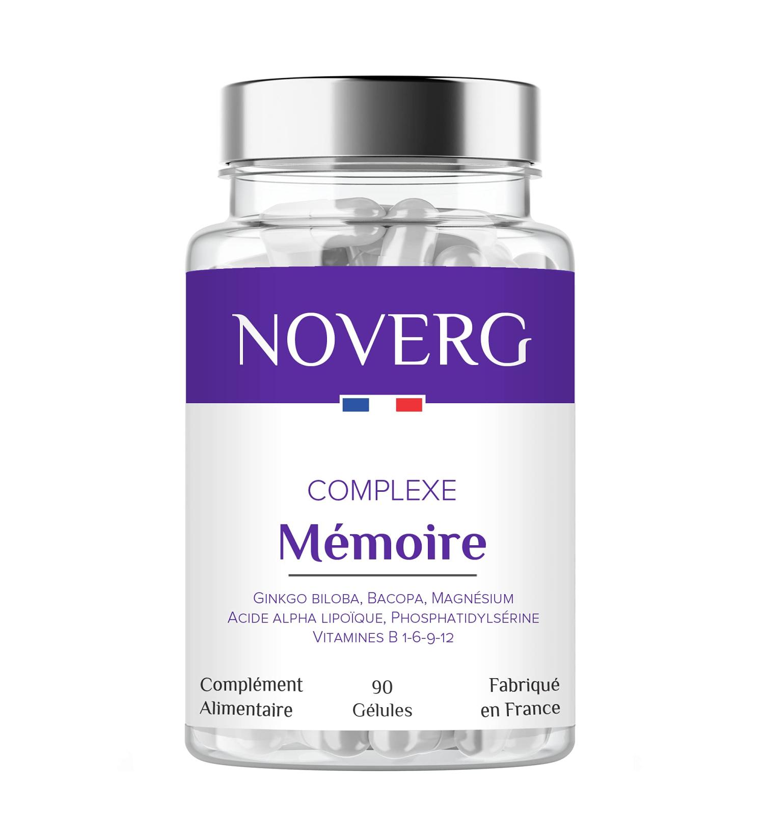 Memory & Concentration | Maintains Memory and Preserves Cognitive Function | Ginkgo biloba Bacopa Magnesium | Caffeine and Stimulant Free | Vegan | 90 Capsules | 30 Days | Made in France - Buy Online on GoSupps.com