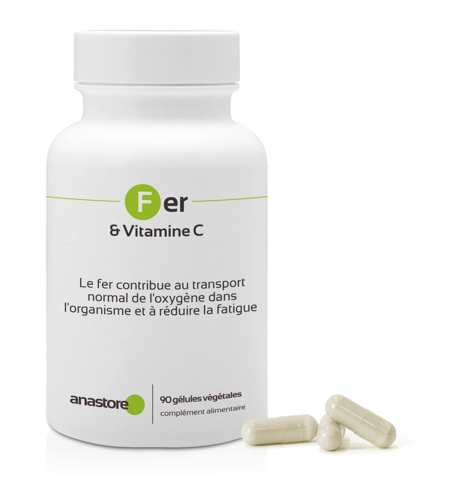Iron and Vitamin C * 90 vegetable capsules * Energy + Immune system + Hemoglobin formation + Memory + Bioavailability - Buy Online on GoSupps.com