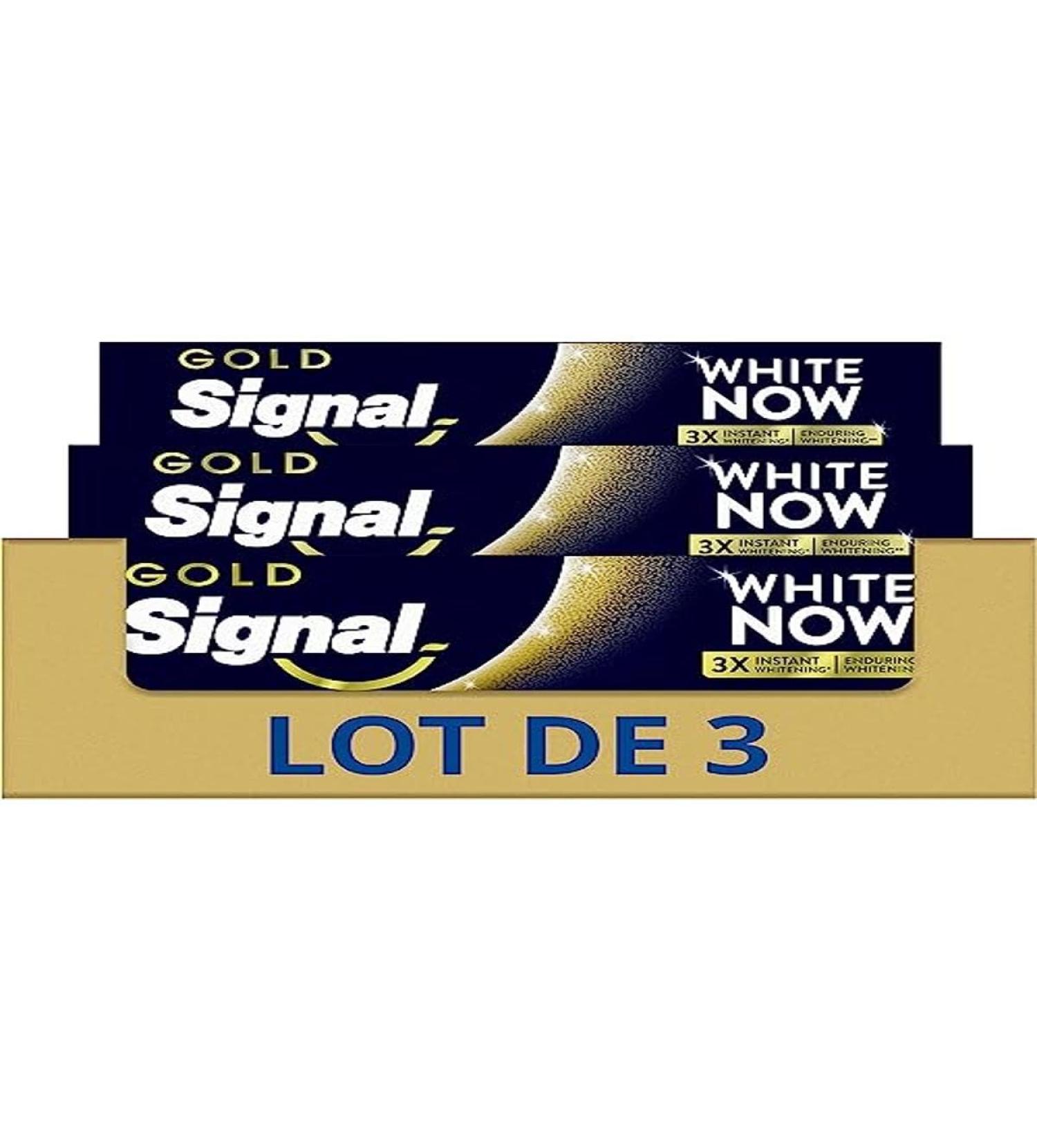 Signal Toothpaste White Now Gold Plus Instant White 3 x 75 ml Signal Toothpaste White Now Gold Plus Instant White 3 x 75 ml