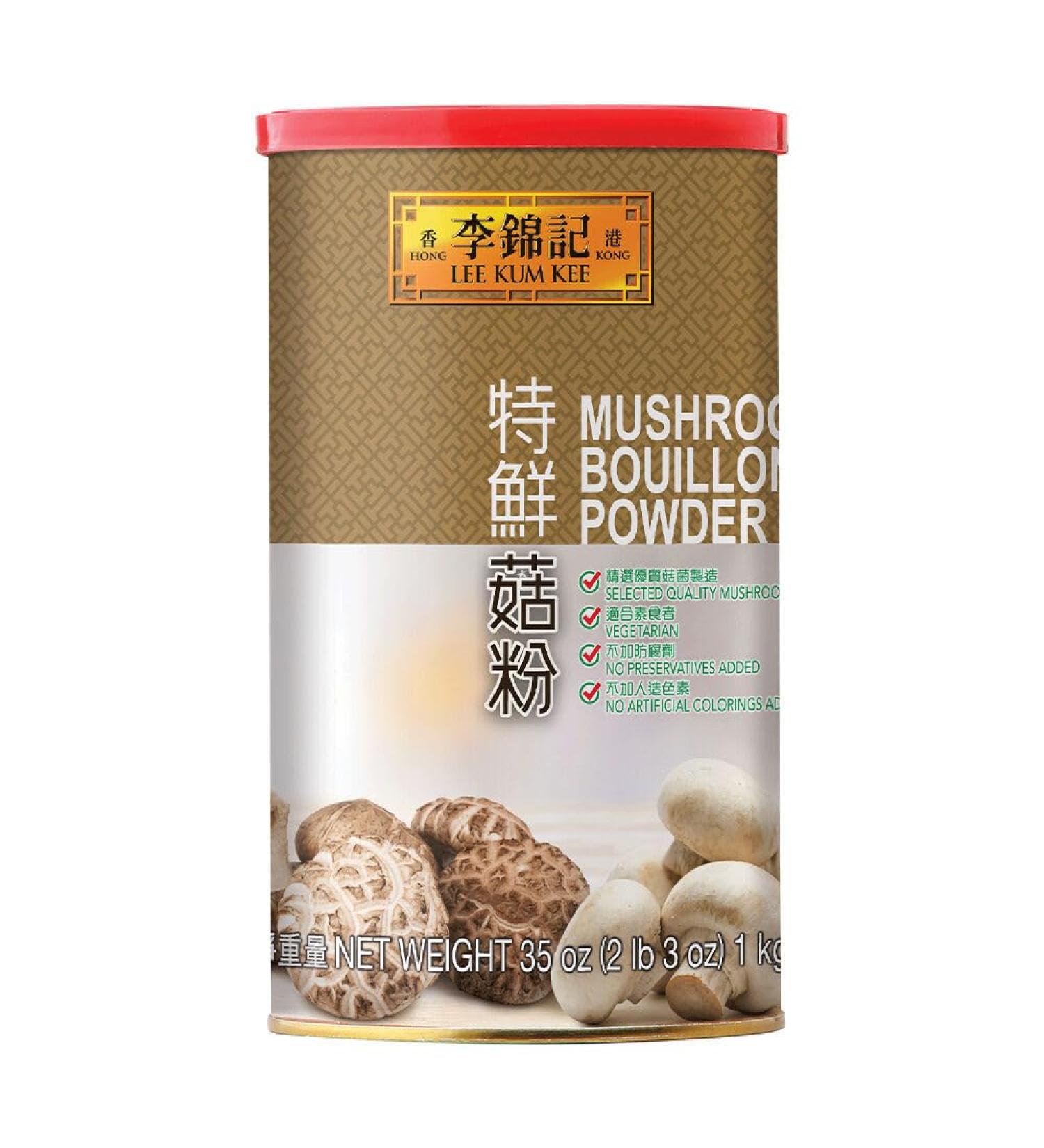 Lee Kum Kee Premium Mushroom Seasoning Bouillon Powder 1KG VEGAN HALAL - Buy Online on GoSupps.com