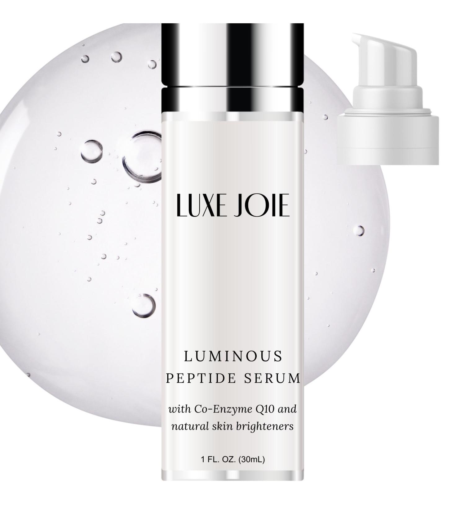 Luminous Peptide Serum | Best Anti-Aging Facial Treatment for Men & Women - Hydrate Firm and Reduce Fine Lines & Deep Wrinkles - Buy Online on GoSupps.com