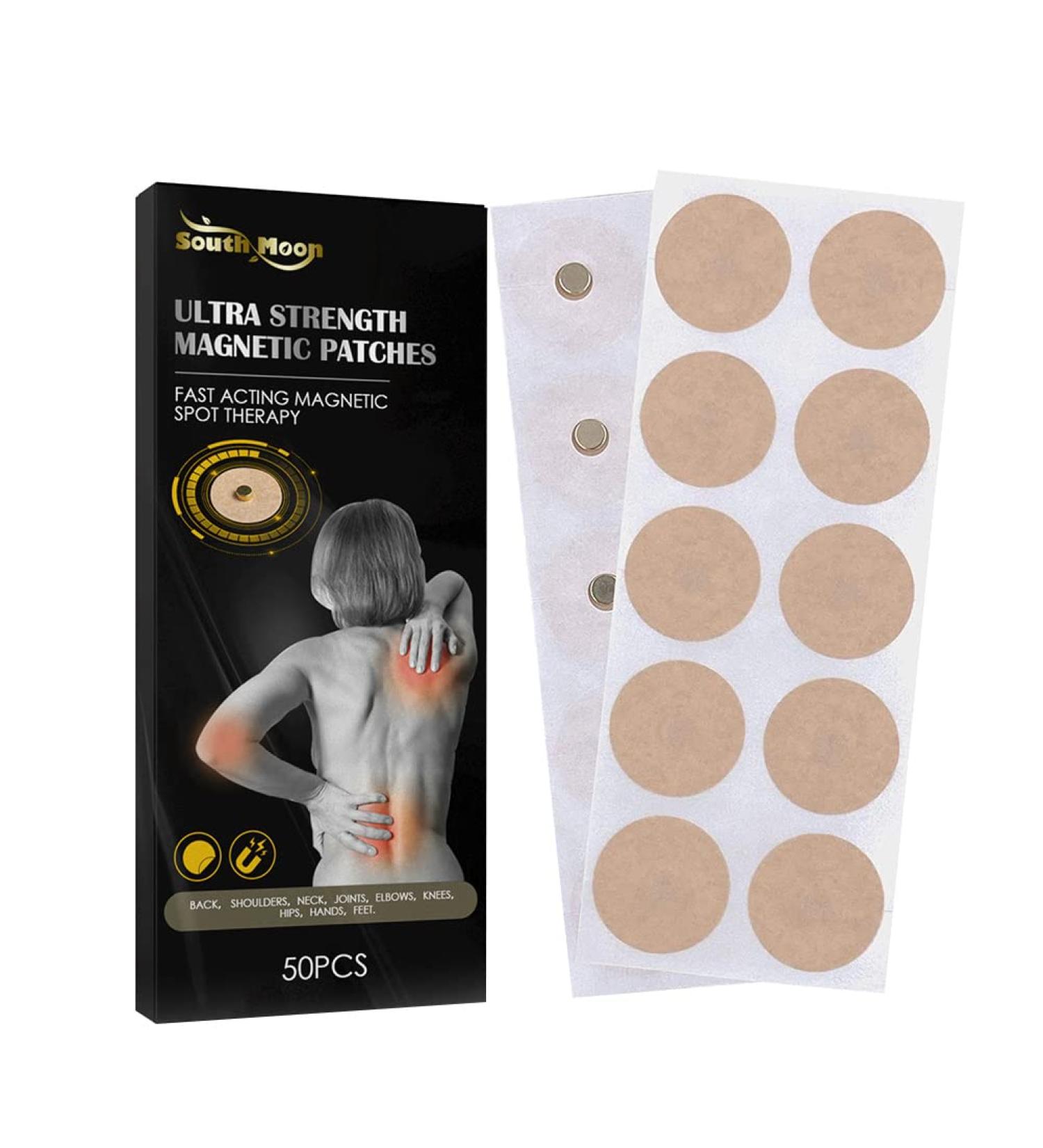 50 Magnetic Acupressure Patches - Waterproof & Breathable Relief for Back Shoulders Neck Joints Elbows Knees | International Shipping Available - Buy Online on GoSupps.com