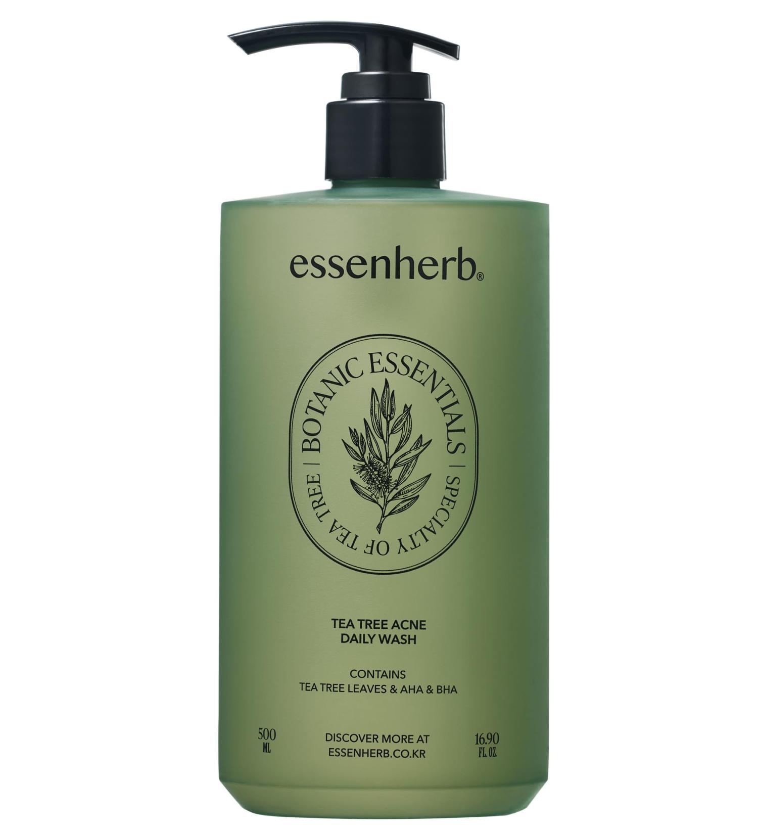 Tea Tree Acne Daily Wash | AHA & BHA Exfoliating Body Wash | Moisturizing & Soothing Korean Skincare (500ml - Buy Online on GoSupps.com