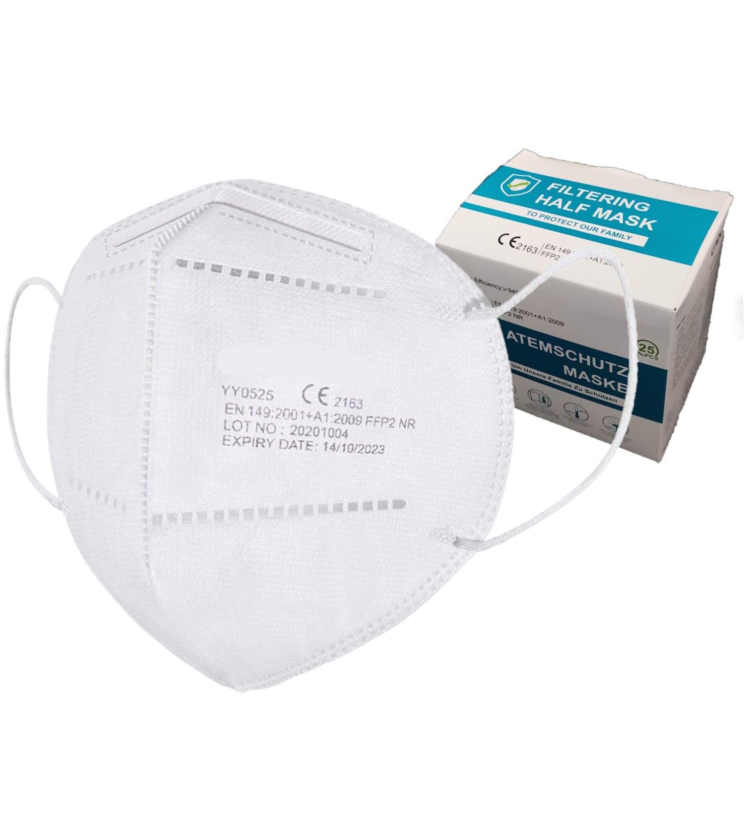 Buy Ferreira Marques FFP2 Masks - 25 Pack 5-Layer CE Certified Disposable Respiratory Protection - Fast Shipping from Germany - Buy Online on GoSupps.com