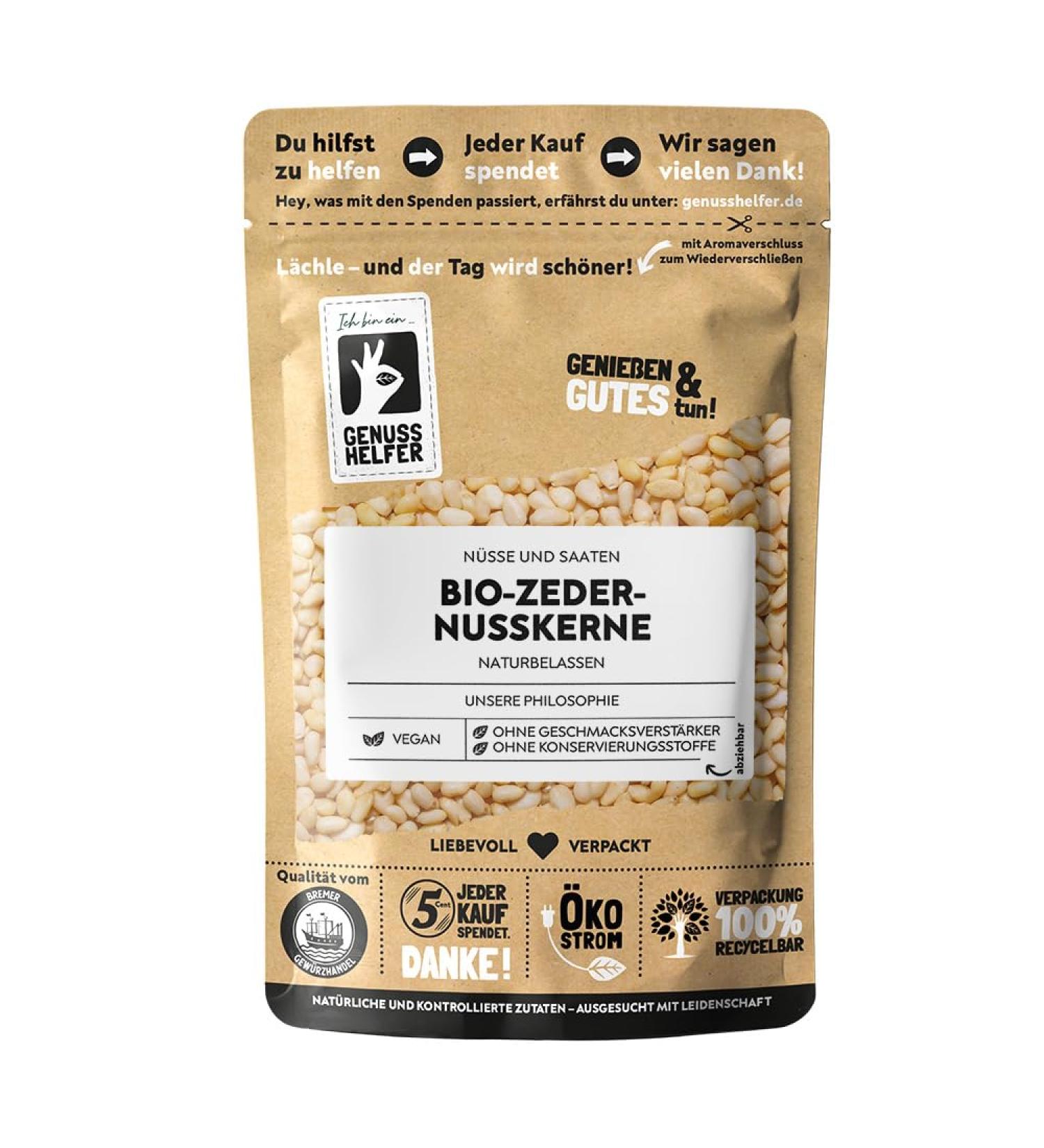 Buy Bremer Gew rzhandel Organic Cedar Nuts - 100g | Salty Pine Nut Alternative for International Shipping - Buy Online on GoSupps.com