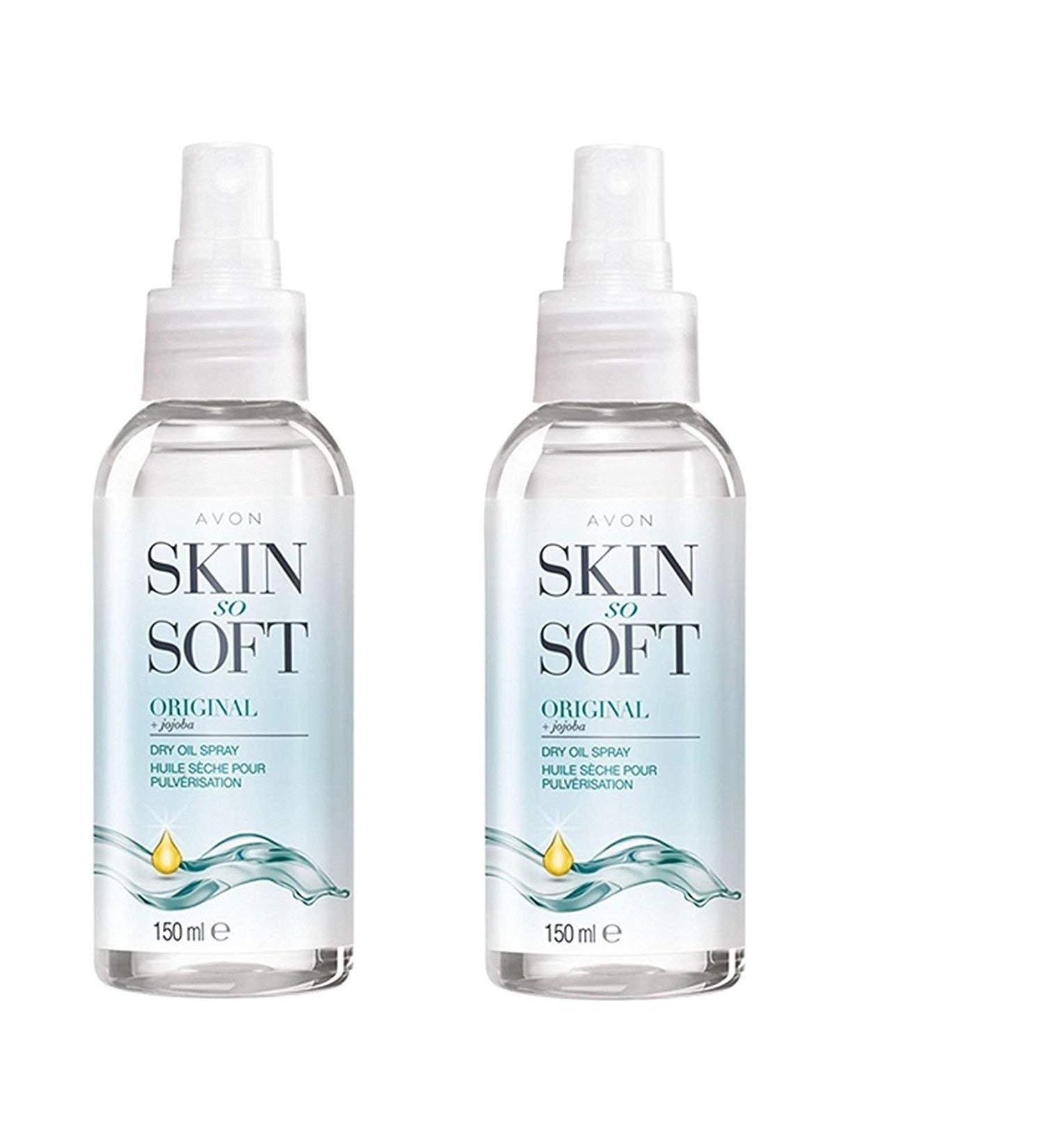 Avon Skin so Soft Original Dry Oil Spray 300 millilitre (Pack of 2) fragrance free 150 ml (Pack of 2)