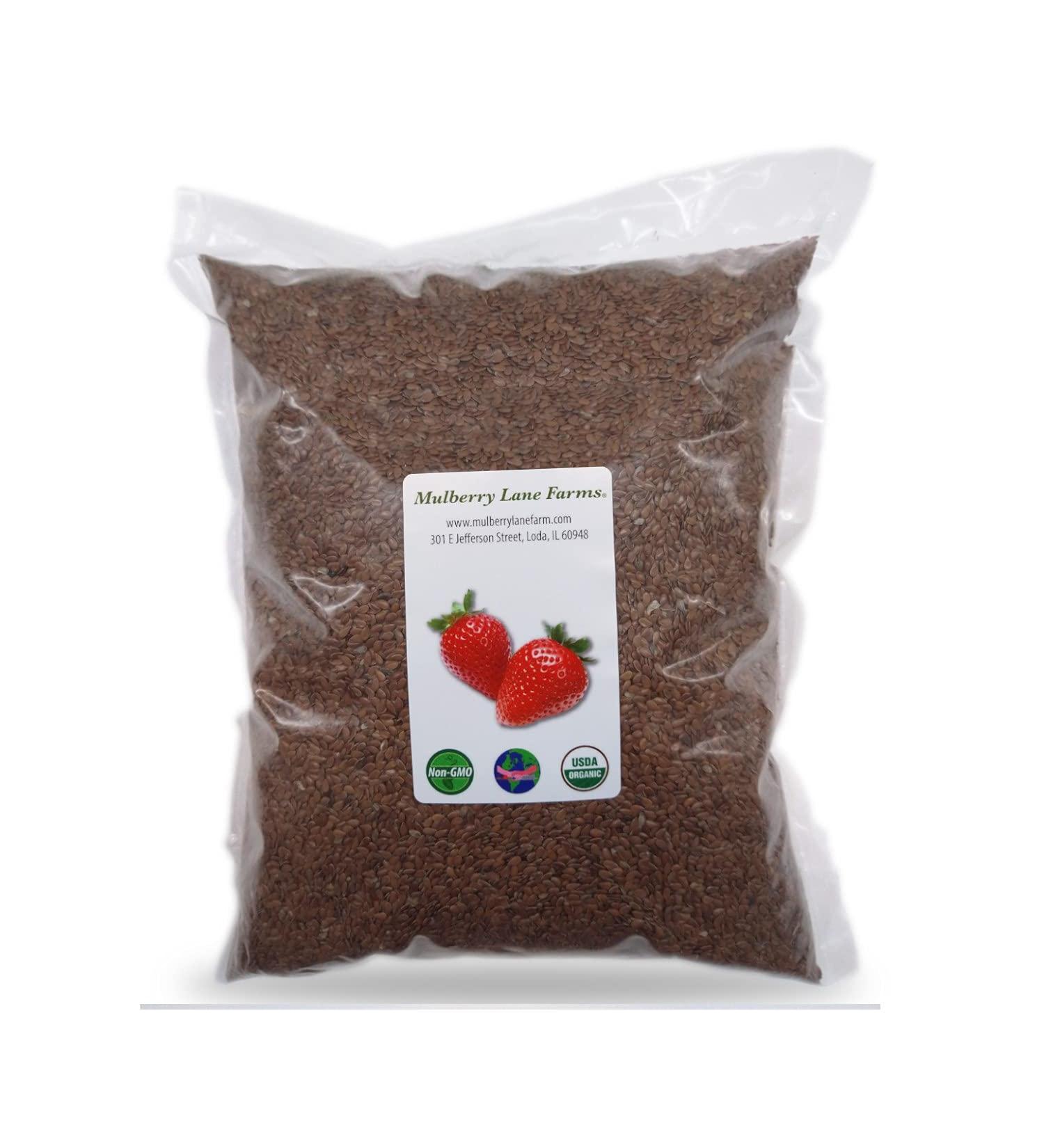 Organic Raw Brown Flax Seed 5 Pounds - USDA Certified, Non-GMO, Product of USA - Buy Online on GoSupps.com