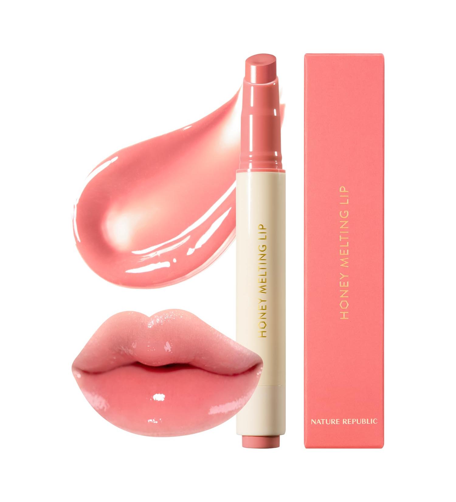 Nature Republic HONEY MELTING LIP (02 FIG) SOFT LIP STICK Hydrating Gloss Moisturizing balms Sheer tint Shine & Nude Glowy Finish korean make up - Buy Online on GoSupps.com