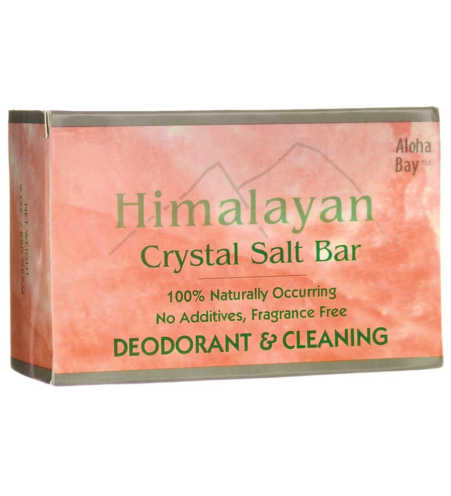 Aloha Bay Himalayan Bath Salts and Scrubs Crystal Bath Bar Unscented 9 oz