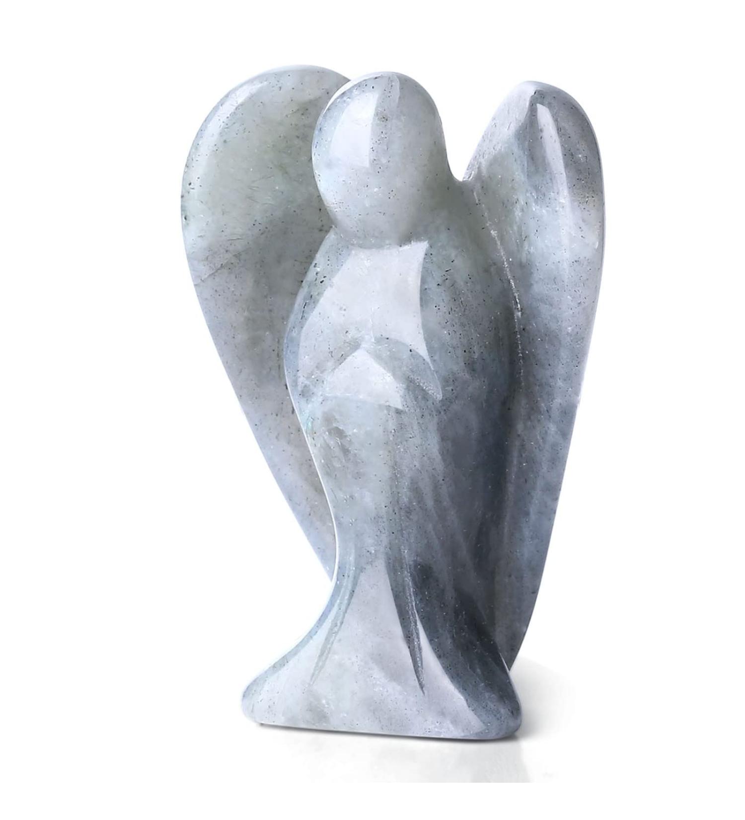 Buy Xiannvxi 38mm Labradorite Guardian Angel Crystal | Healing Gemstone Statue | Reiki Figure Gift - Buy Online on GoSupps.com
