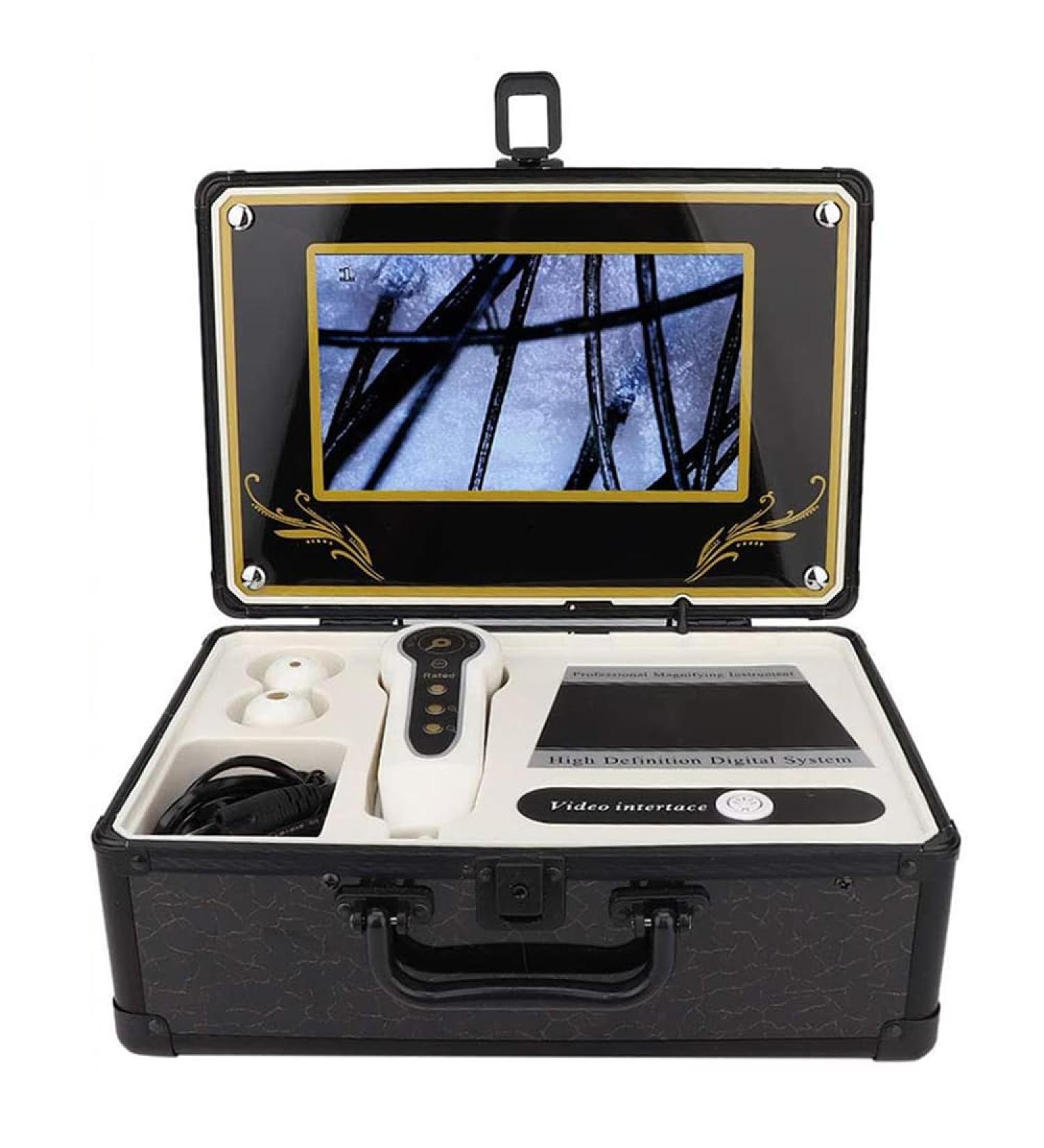 Box Type Hair Follicle Analyzer 9 Inch Skin Follicle Detector with LCD Display Screen and 50X/200X Lens Skin Diagnostic Scanner System for Home - Buy Online on GoSupps.com