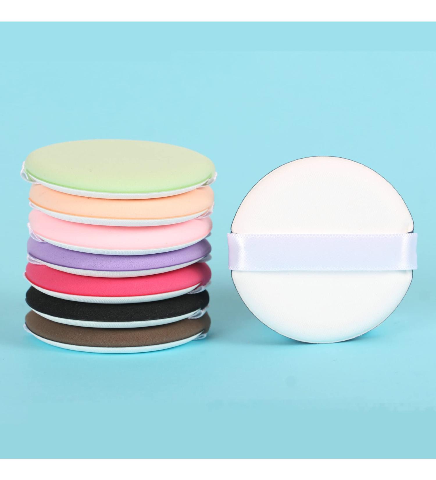 6-Pack Non-Latex Wet & Dry BB Cream Air Cushion Puff - Portable Round Makeup Sponge Tool (6.5 cm) - Green | International Shipping - Buy Online on GoSupps.com