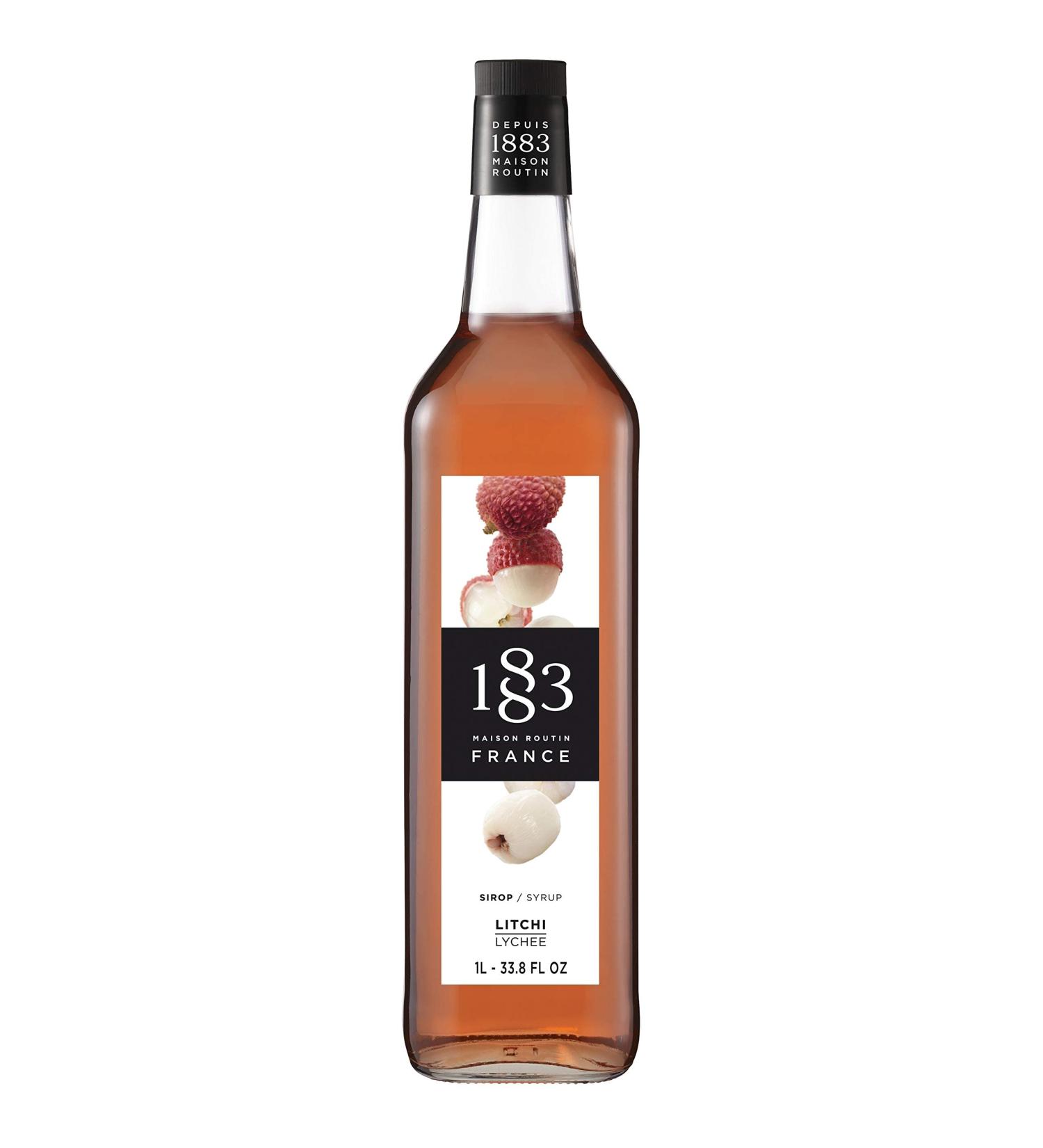 1883 Maison Routin Premium Lychee Syrup for Cocktails & Mocktails Glass 1L - Buy Online on GoSupps.com