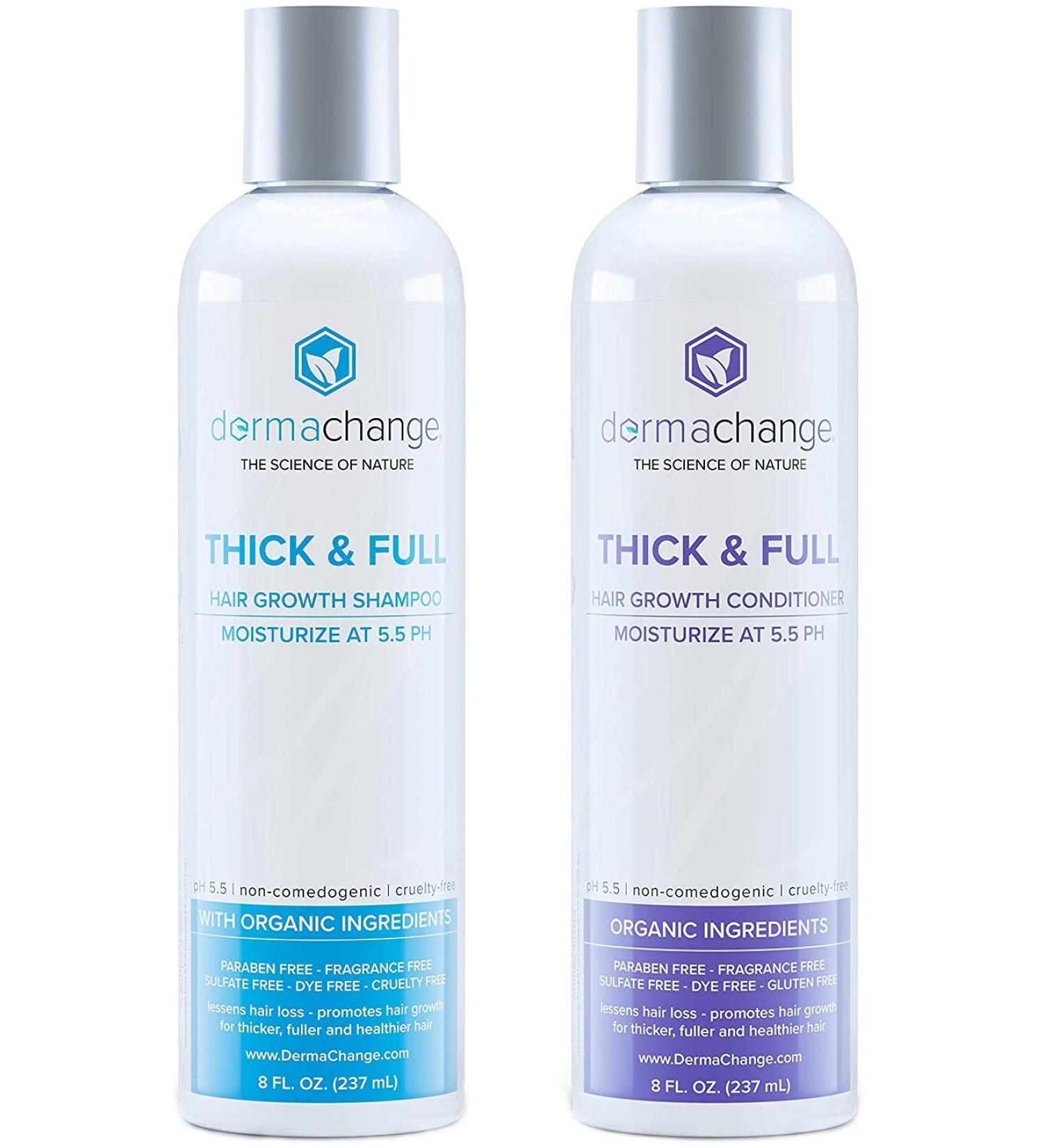 Sulfate-Free Natural Hair Growth Shampoo & Conditioner Set - Thickens, Strengthens, & Regrows Hair - Vitamins for Hair Loss & Thinning - Men & Women - 8oz (Pack of 2) - Buy Online on GoSupps.com