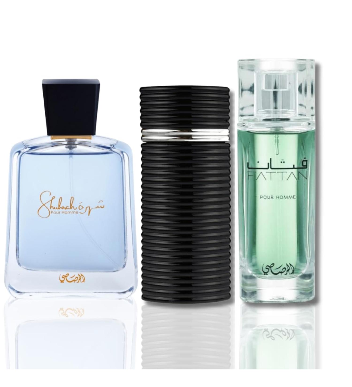 RASASI Fattan for Men EDP - 50ML (1.7oz) | Shuhrah Men EDP 90ML & Egra 100ML (COLLECTION) - Buy Online on GoSupps.com