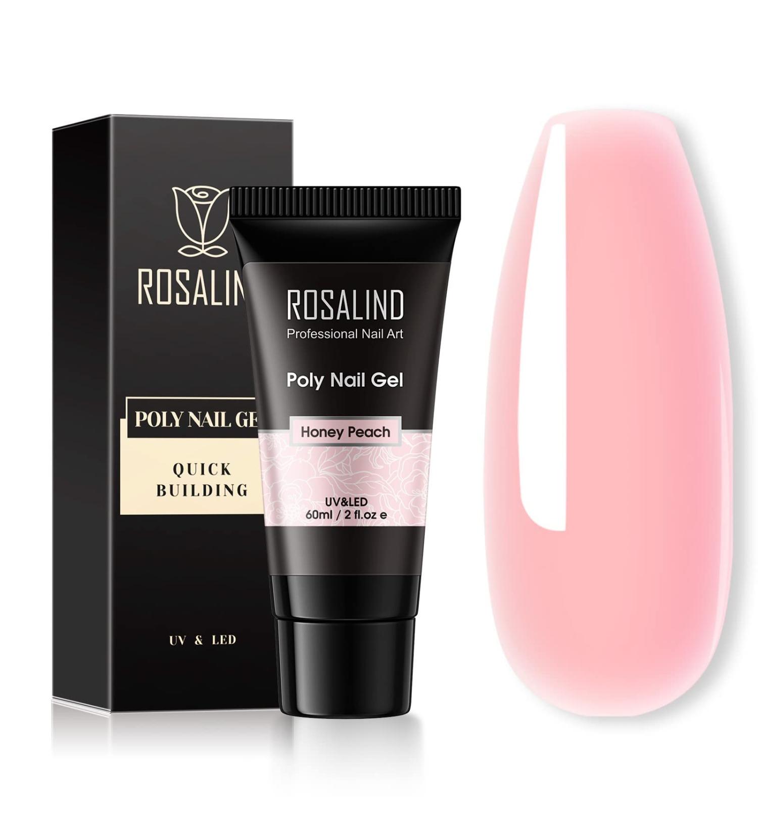 Rosalind Pink Poly Nail Gel 60ml - UV/LED Art Acrylic Gel for Nail Extensions & Repair | Honey Peach - Buy Online on GoSupps.com