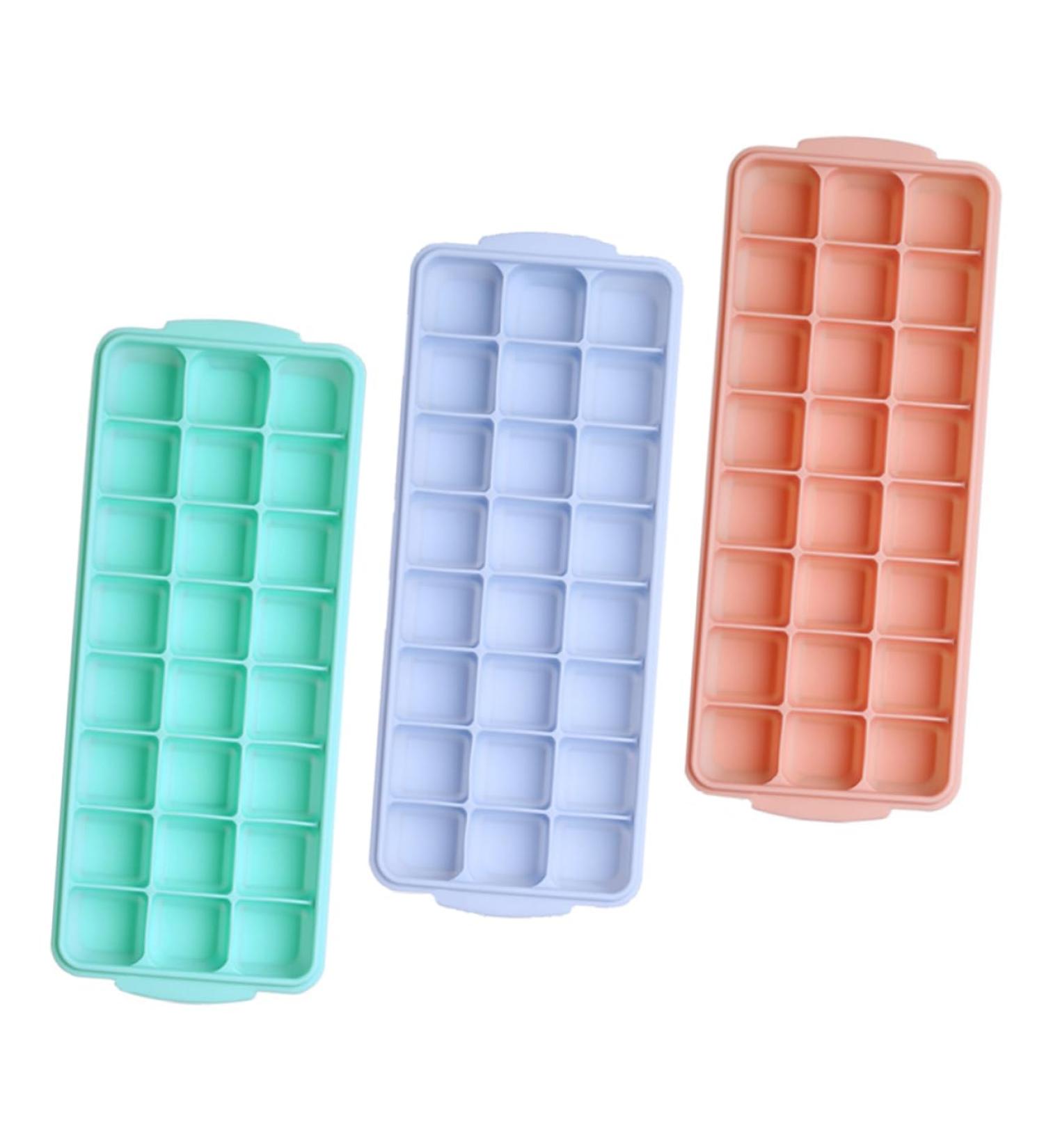 Cabilock 3pcs Silicone Ice Tray Mold Silicone Ice Trays Silicone Ice Maker Ice Cubes Ice Mold 25X10X2.5CM Assorted Color - Buy Online on GoSupps.com