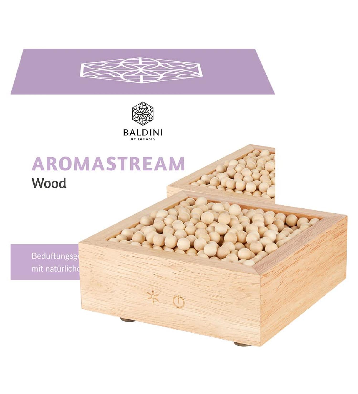 Baldini Aromastream Wood - Electric Air Freshener & Diffuser with Wooden Balls - Waterless Aroma Diffuser for International Shipping - Buy Online on GoSupps.com