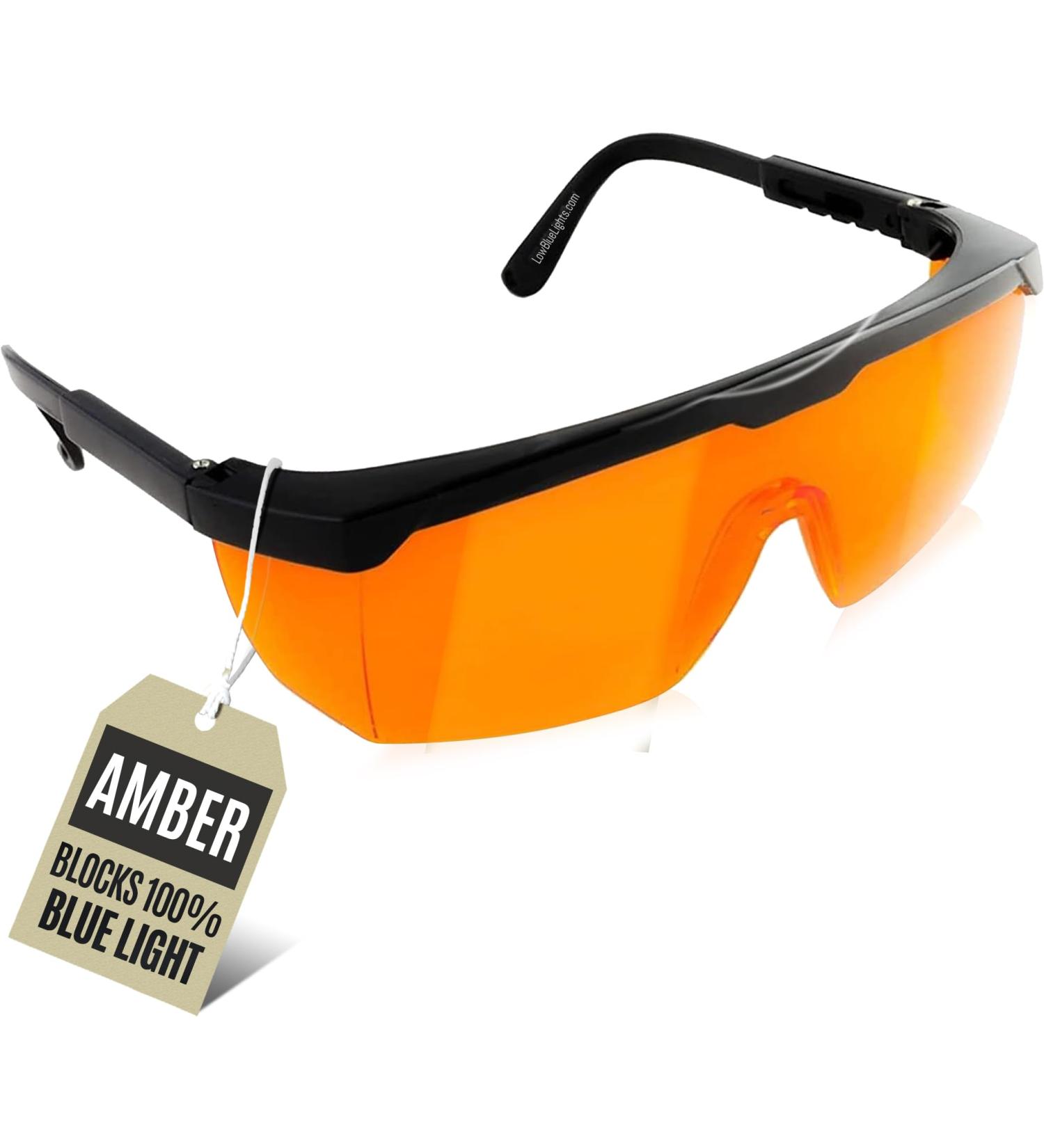 100% Blue Light Blocking Glasses - Amber Wraparound Lenses for Enhanced Sleep Gaming & Computer Use | Unisex Winners - Buy Online on GoSupps.com