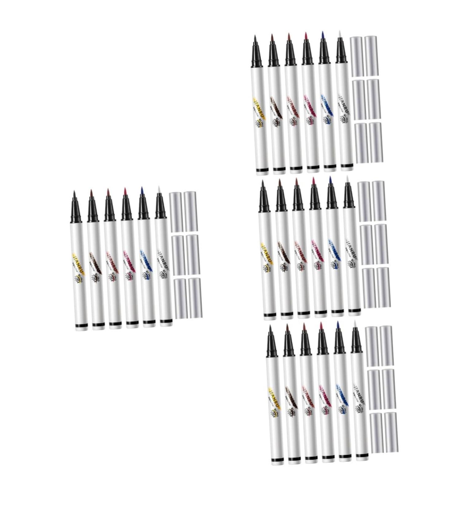 FOMIYES 24 Pcs Waterproof Liquid Eyeliner Ultra-fine Felt-tip Eyeliner Liquid Eyeliner Pencil Cosmetic Miss - Buy Online on GoSupps.com