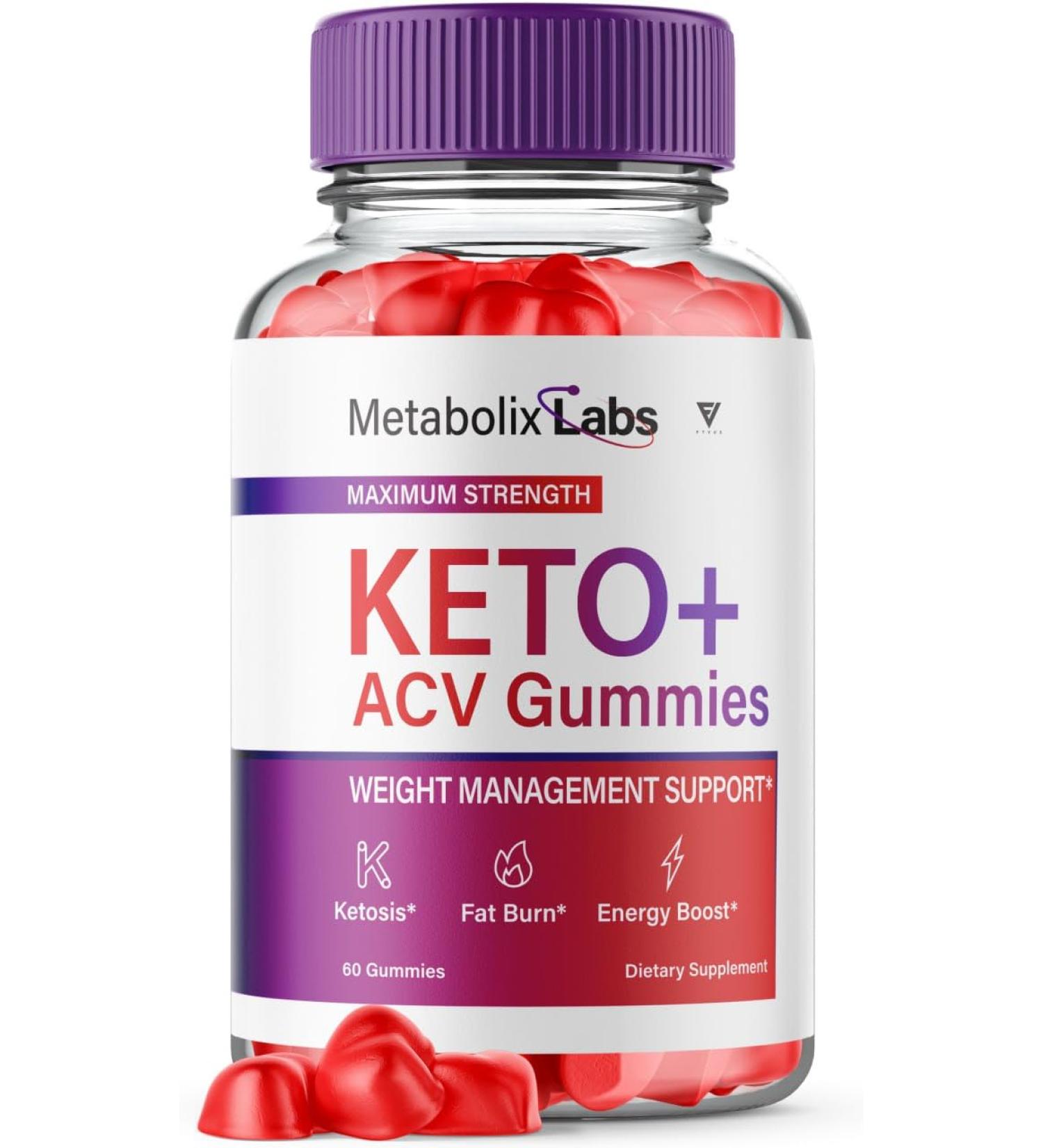 Metabolix Labs Keto ACV Gummies - Advanced Weight Loss Support with 1000MG Apple Cider Vinegar Folate Beet Root & Pomegranate (60 Gummies) - Buy Internationally - Buy Online on GoSupps.com