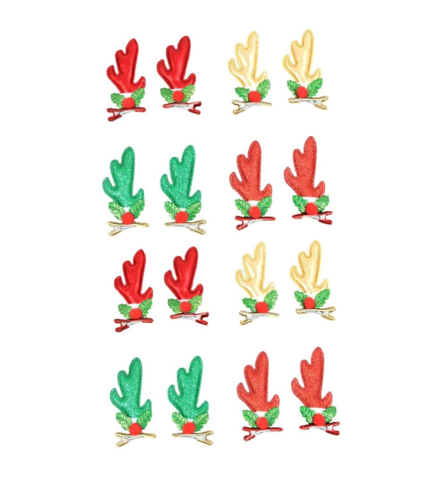 FRCOLOR Reindeer Antlers Hair Clips Pairs girls Christmas barrette clips girls barrettes decoration hairpin Christmas Reindeer Antlers Headband headgear Miss three-dimensional Gold powder - Buy Online on GoSupps.com