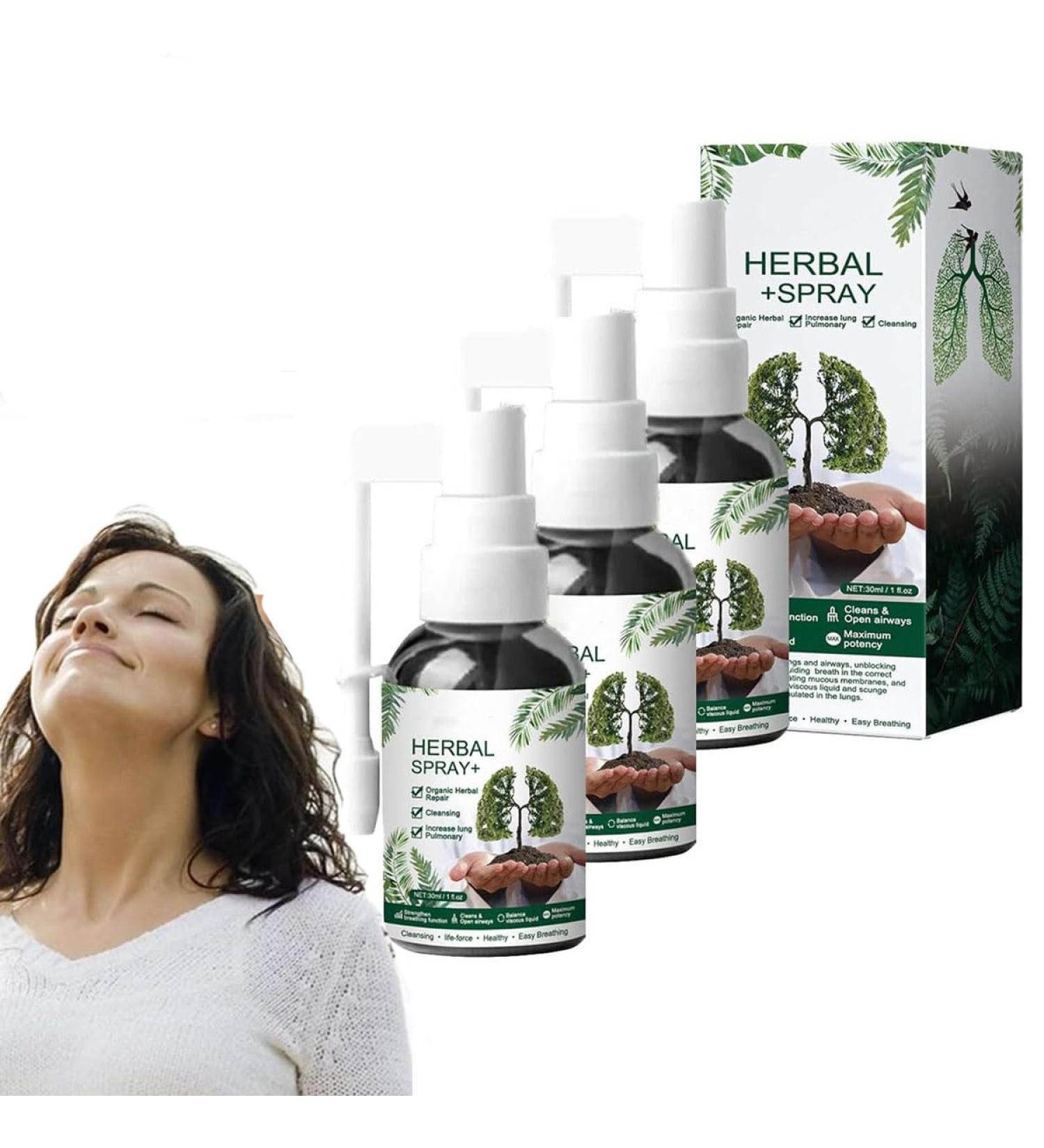 Respinature Herbal Lung Cleanse Mist - Powerful Lung Support Herbal Lung Cleansing Spray Natural Herbal Lung Essence (3PCS) - Buy Online on GoSupps.com
