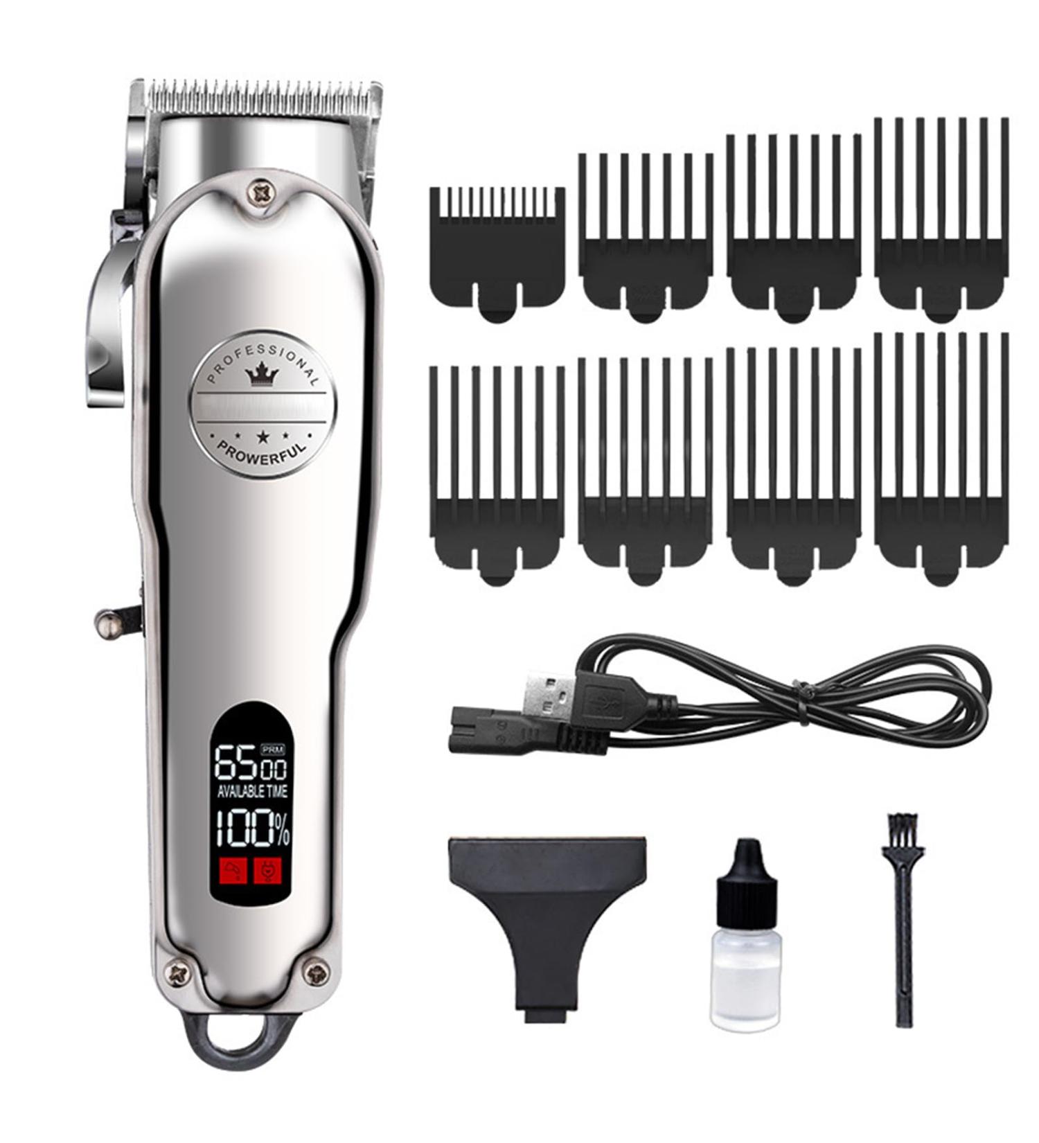 Beard Trimmer Hair Clippers Men Electric Beard Trimmers for Men Professional Cordless Hair Trimmer Cordless Rechargeable Hair Clippers with LED Display & 8 Limit Combs - Buy Online on GoSupps.com