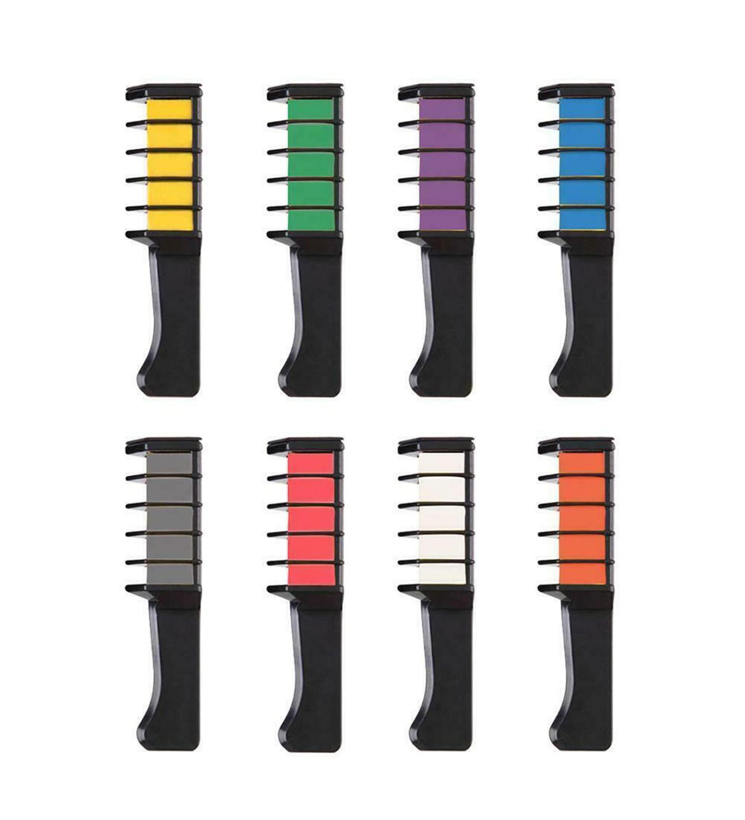 Buy Washable Hair Chalk Comb Set - Temporary Hair Dye Brush in Rose Red - 1/8 Colors for Vibrant Hair Transformations - Buy Online on GoSupps.com