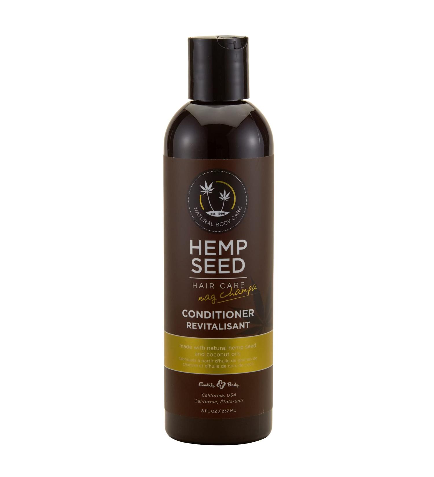 Hemp Hair Conditioner - 8 oz | Nourishing Hemp Seed Oil Coconut Oil & Vitamin E | Vegan & Cruelty-Free | Soft & Smooth Hair - Nag Champa Scent - Buy Online on GoSupps.com
