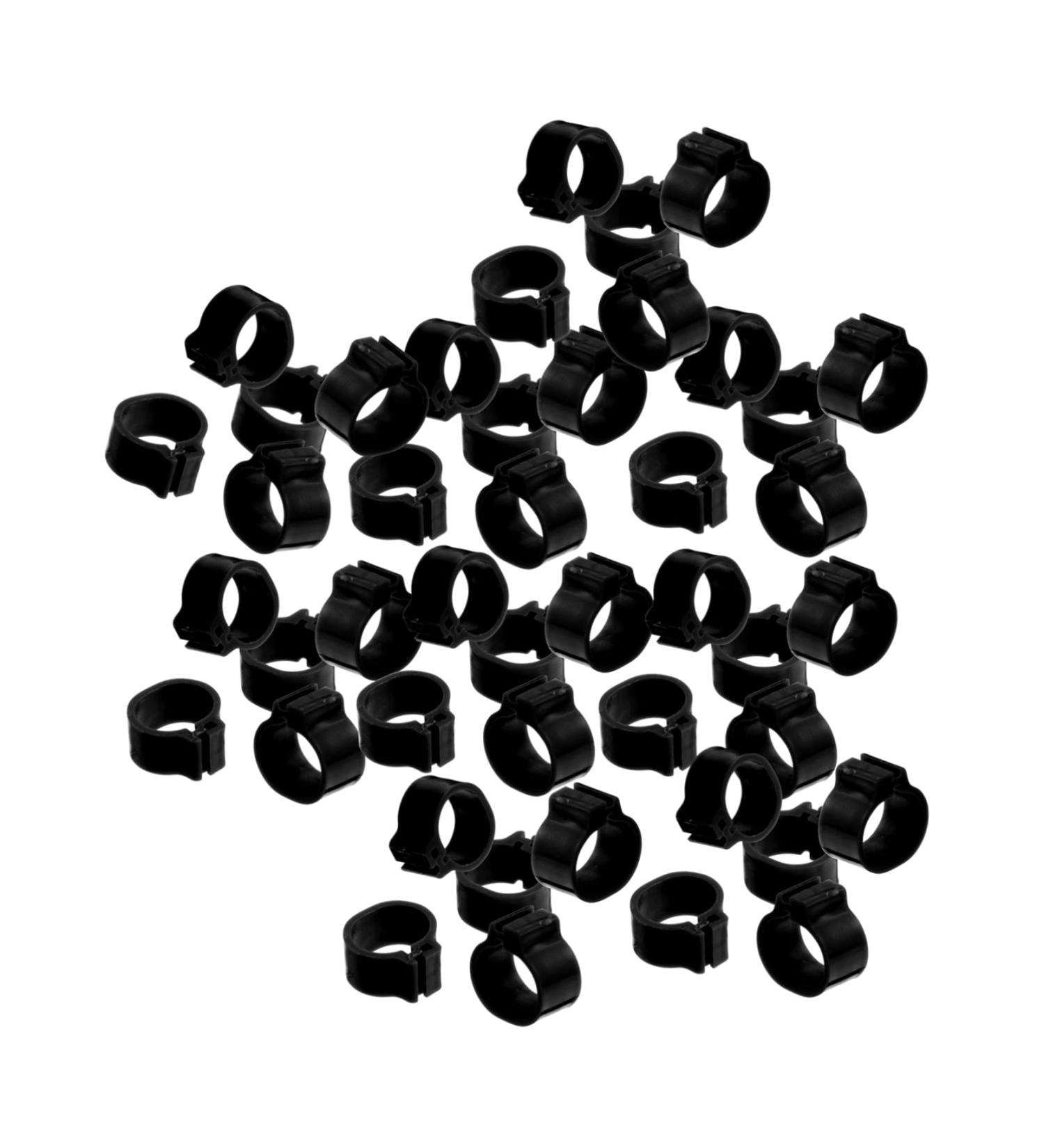 Beavorty 300 pcs Supplies Portable for Identification Clip White Leg Bird Parakeets Band Bands Pigeon Black 1.3X1.3CMx3pcs Blackx3pcs - Buy Online on GoSupps.com