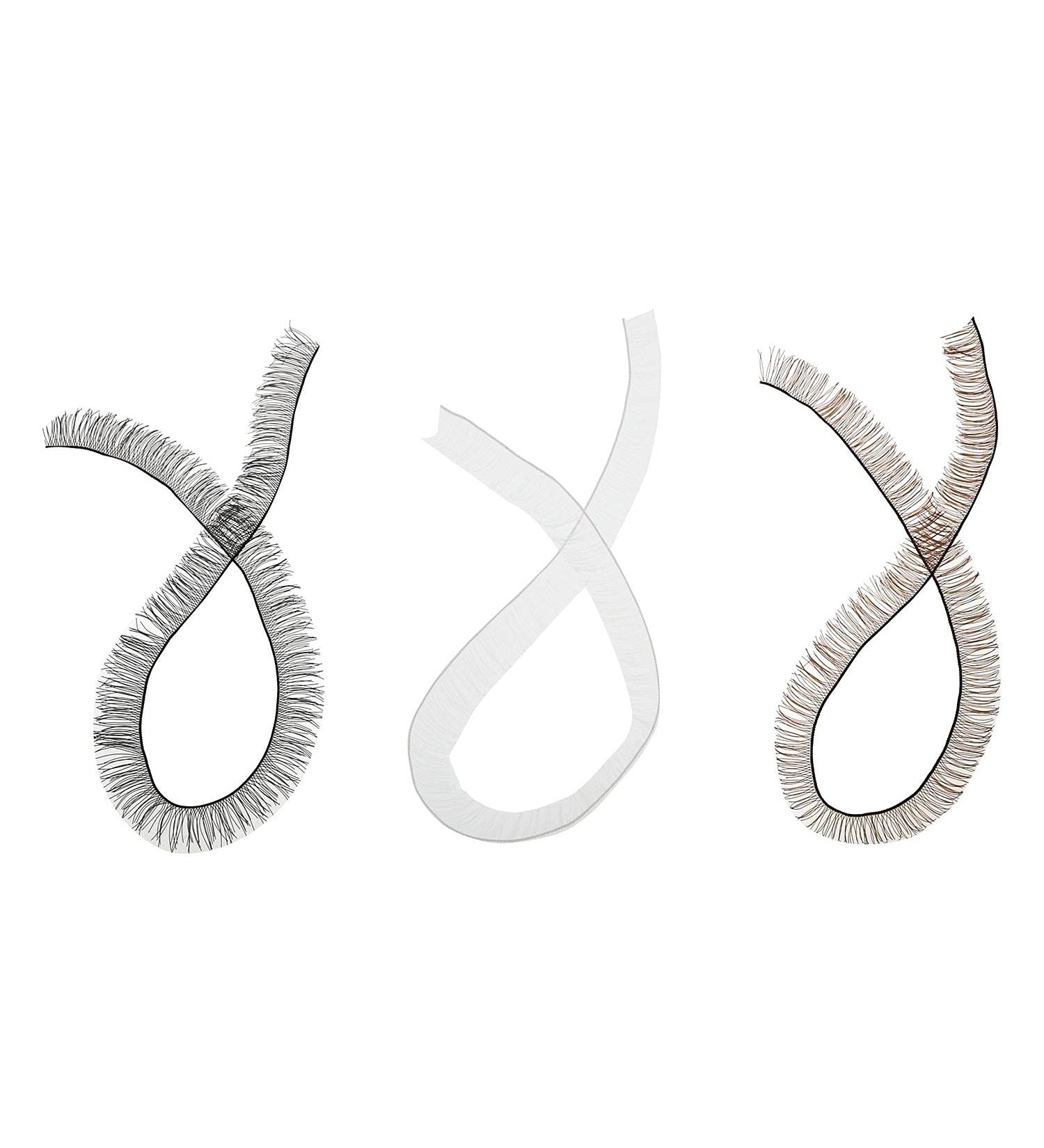 NX Garden 15pcs Doll Eyelashes Strips - 20cm x 8mm, Fake Eye Lashes for Baby Dolls - Brown, Black, White (5pcs Each Color) - Buy Online on GoSupps.com
