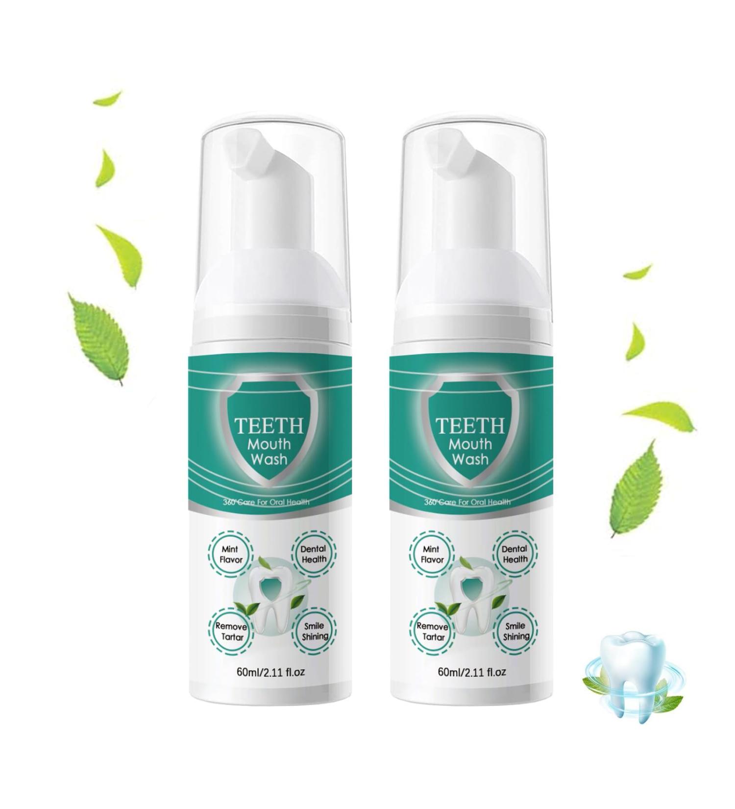 Dental and Oral Care Set - Mouthwash & Toothbrush Cleaner (60ml 2 Pieces) - International Shipping Available - Buy Online on GoSupps.com