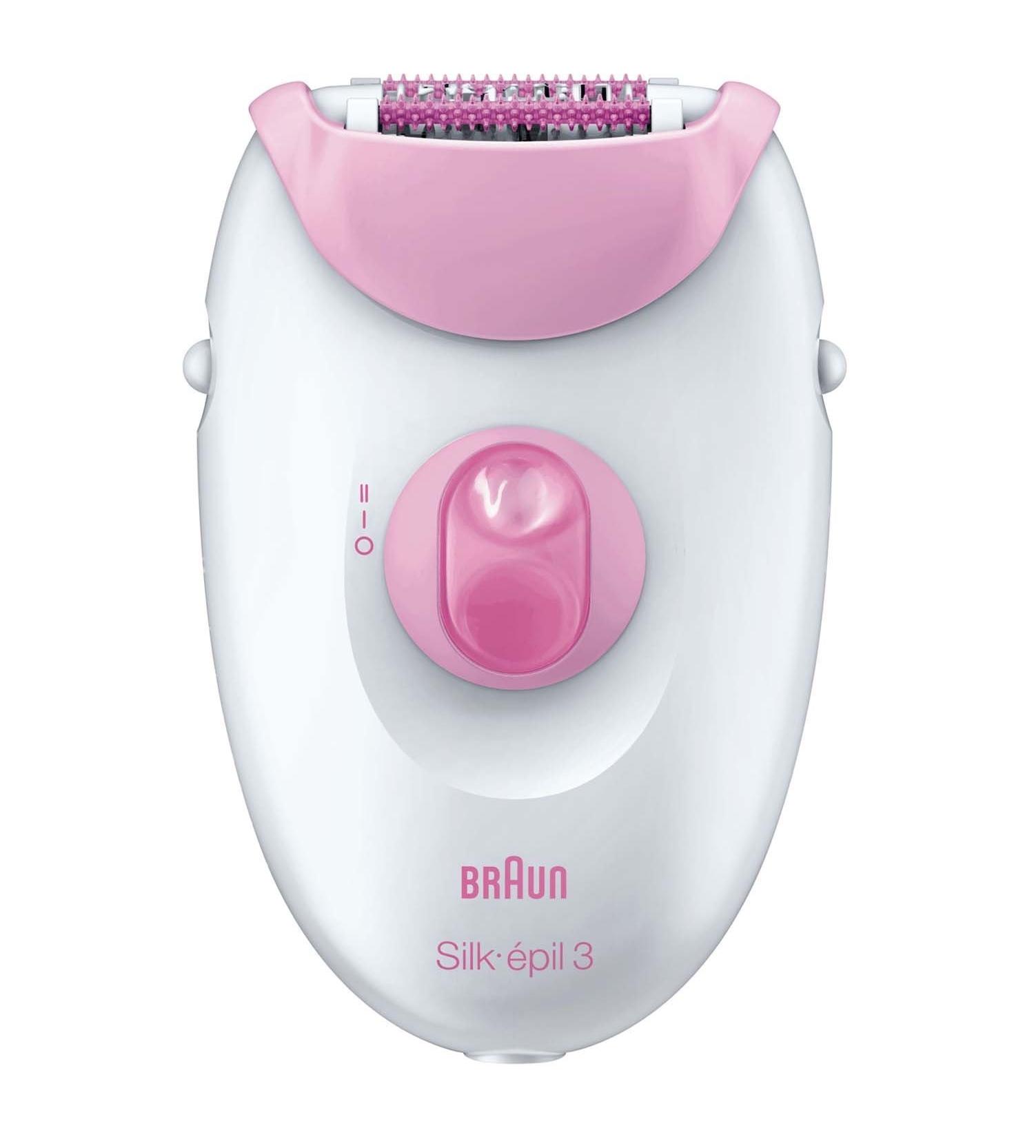 Braun Silk-Epil 3 3270 Women's Electric Hair Removal Epilator with 2 Extra Attachments - White - Buy Online on GoSupps.com