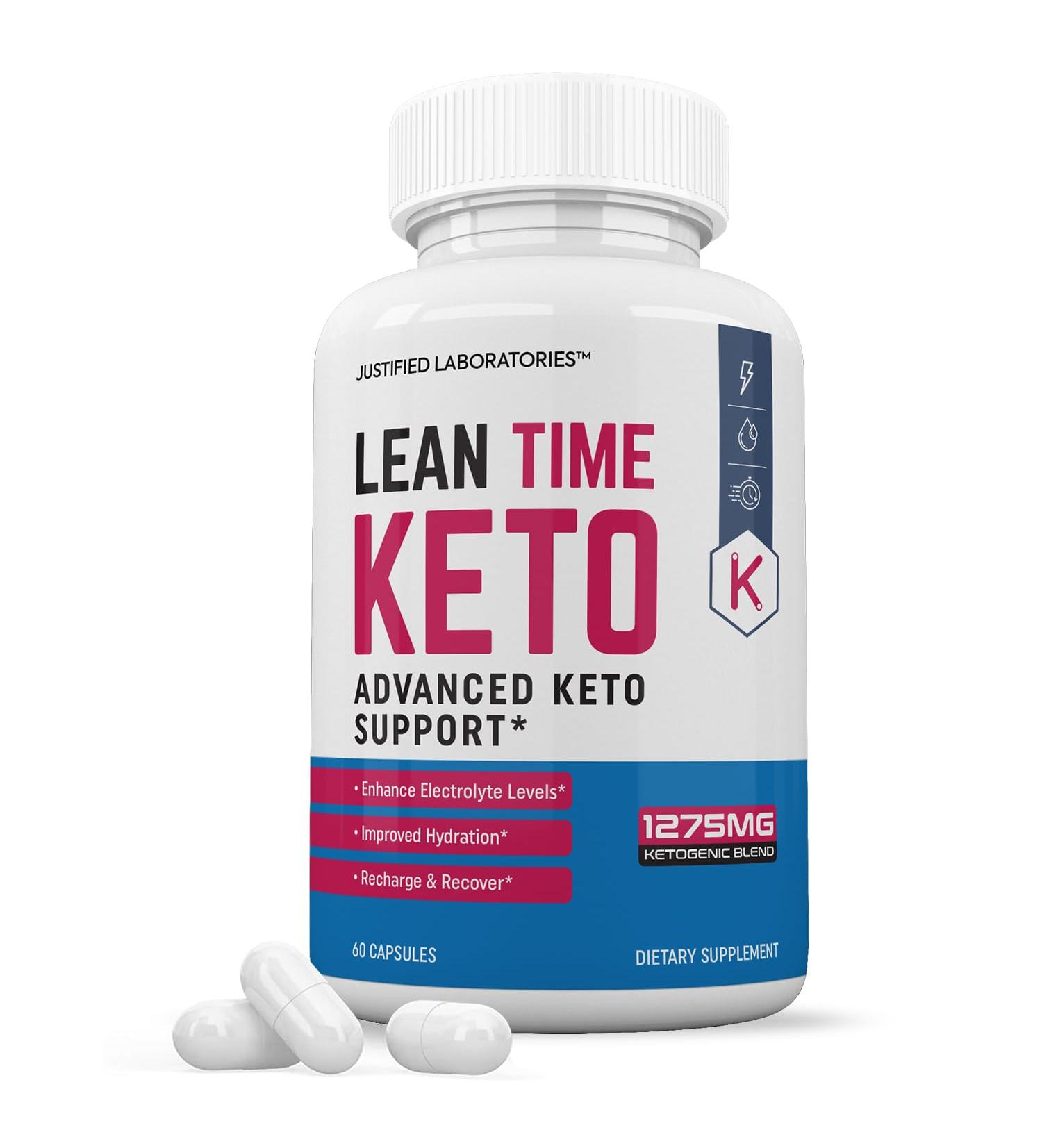 Lean Time Keto Pills 1275MG New & Improved Formula Contains Apple Cider Vinegar Extra Virgin Olive Oil Powder Green Tea Leaf 60 Capsules - Buy Online on GoSupps.com
