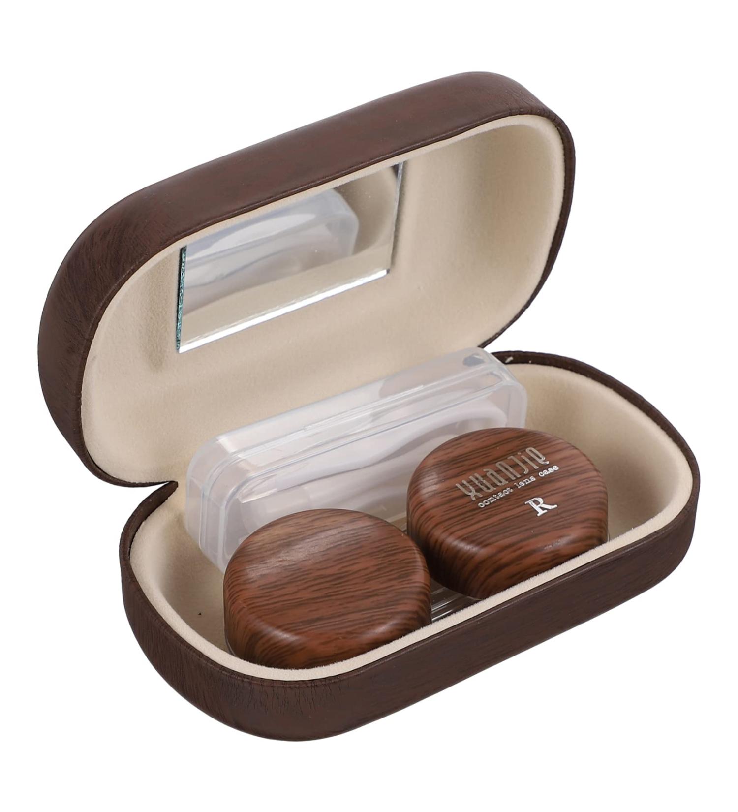 Healeeved Colored Contact Lens Care Kit - 1 Set of Travel Containers for Eye Lenses Cleaning Case & Nearsighted Storage - Plastic Compact Design (9.5x5.5cm) - Buy Online on GoSupps.com