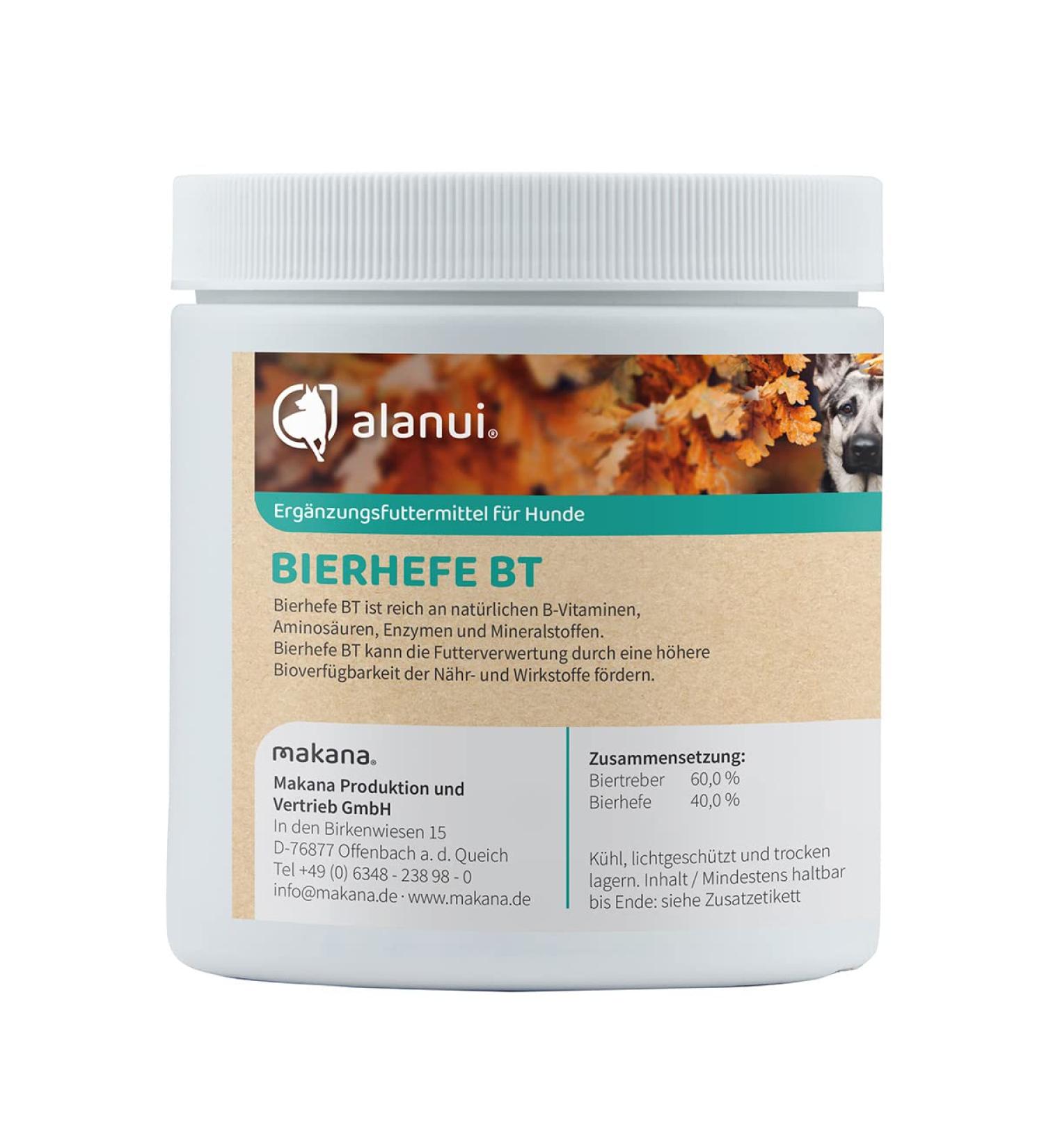 alanui brewer s yeast BT (brewer s grains) for dogs 250 g can