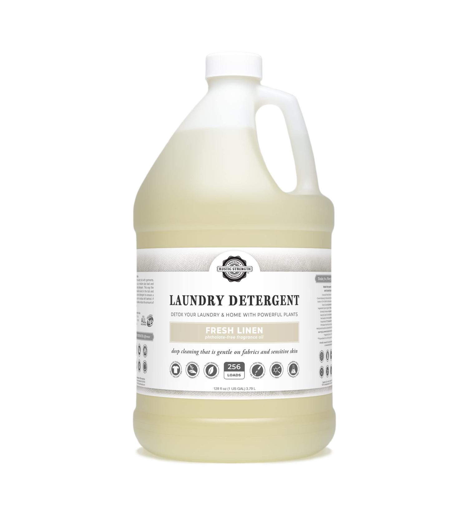 Laundry Detergent Concentrated Natural Hypoallergenic Formula Gentle on Skin up to 256 Loads (Fresh Linen (Fragrance))