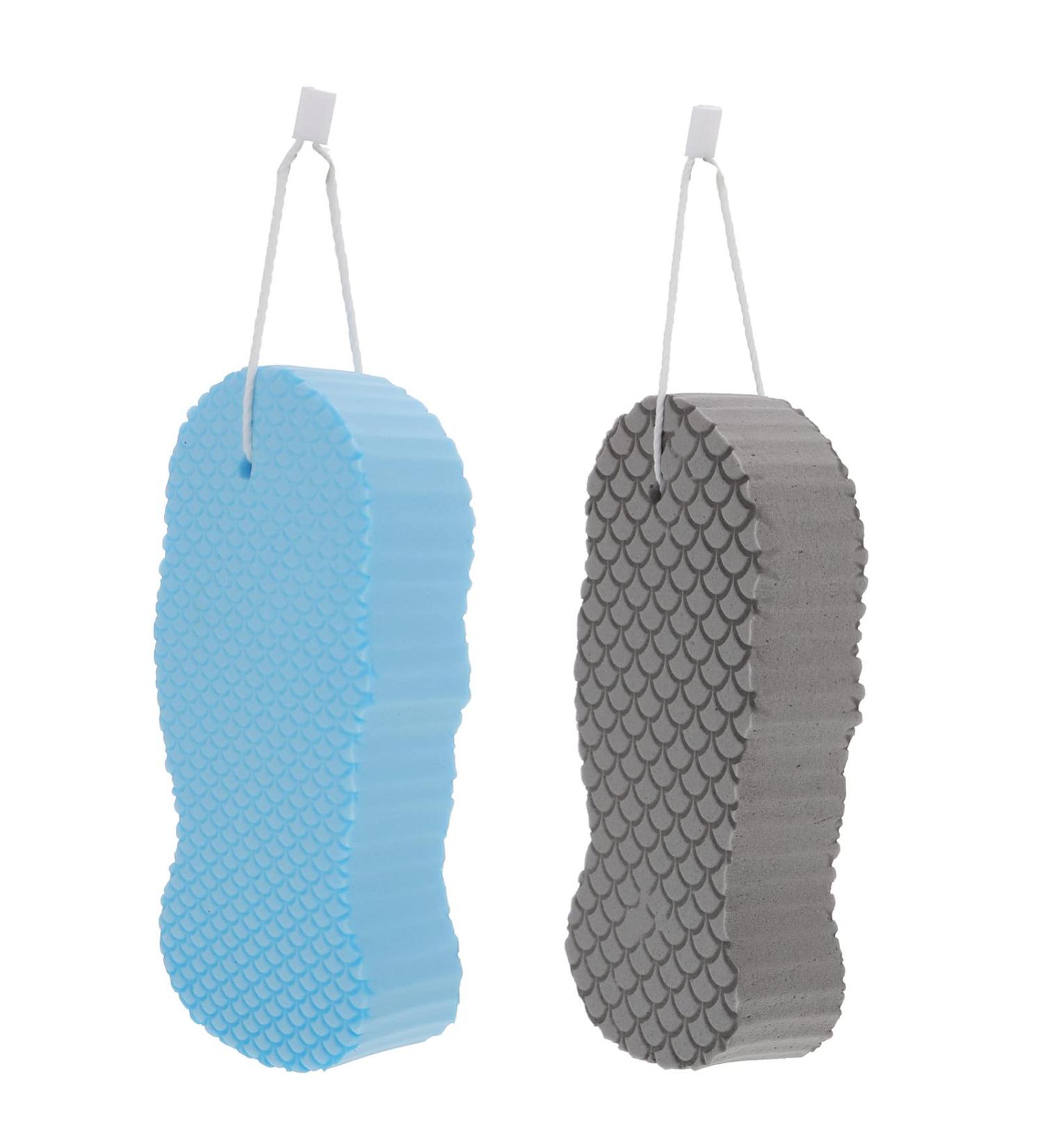 Beaupretty 2pcs Bath Sponge Pouf - Exfoliating Body Scrubber & Travel Shower Gloves | Spa Towel & Cleaning Brush for Luxurious Skin Care - Buy Online on GoSupps.com