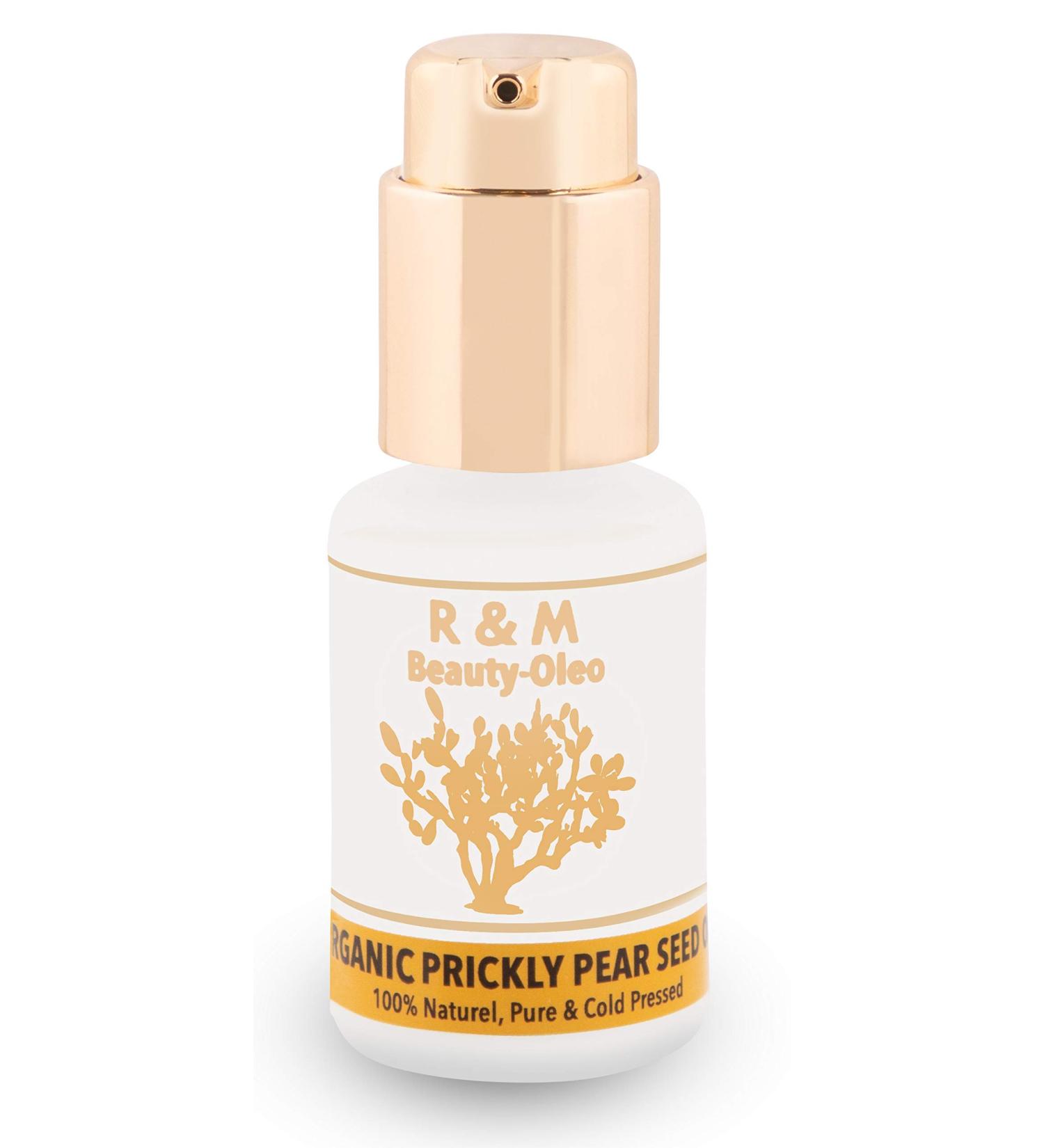 R&M Organic Cactus Core Oil - Premium Prickly Pear Seed Oil for Face Body & Hair - 30ml Pump Bottle for Beautiful Skin - Buy Online on GoSupps.com