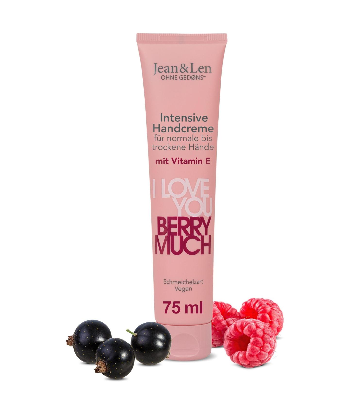  Jean & Len Jean & Len I Love You Berry Much Hand Cream for normal to dry hands moisturizes hands absorbs quickly vegan hand care paraben and silicone free 75 ml - Buy Online on GoSupps.com