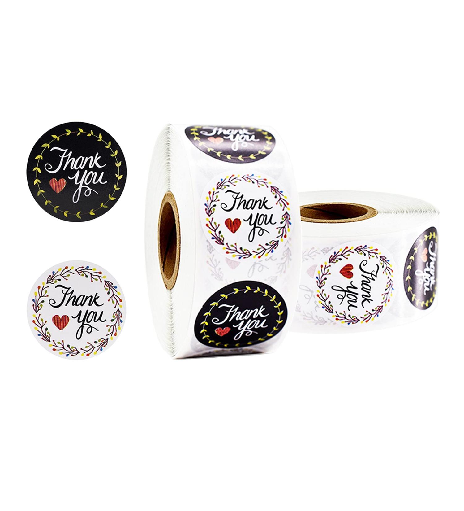 Buy 1000 Round Self-Adhesive Thank You Stickers - Perfect for Gifts Envelopes Weddings & Birthdays | Ideal for International Shipping - Buy Online on GoSupps.com