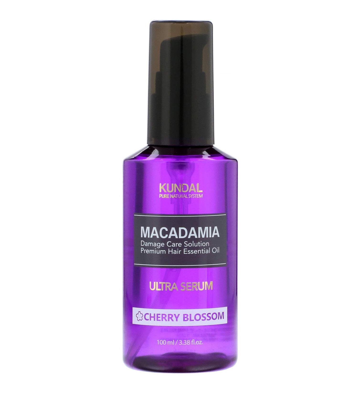Kundal Macadamia Ultra Serum Cherry Blossom 3.4 fl oz - Nourishing Hair & Scalp Treatment - Buy Online on GoSupps.com