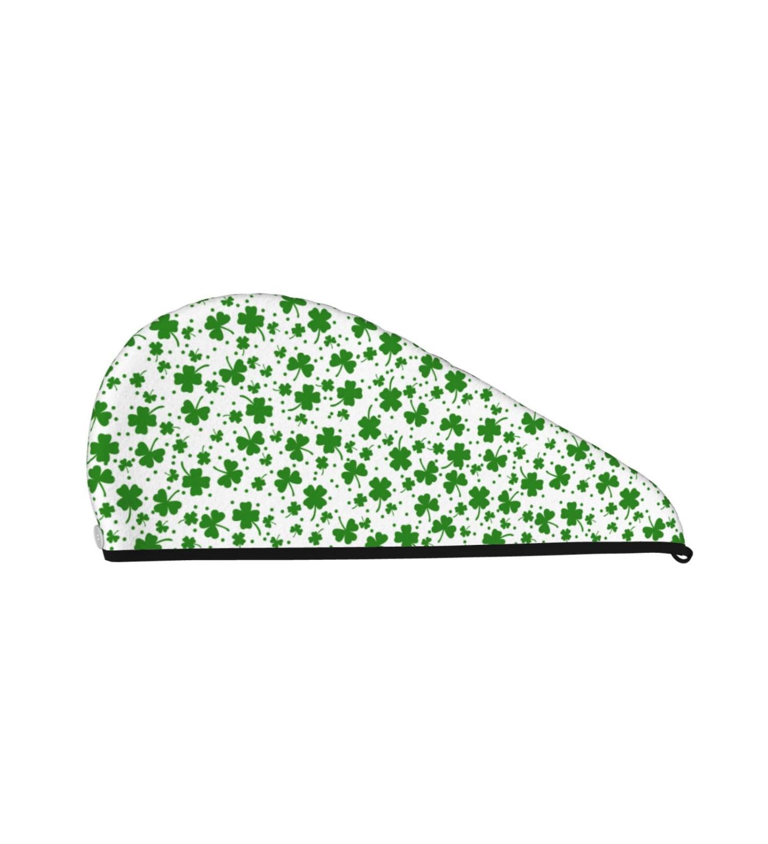 St. Patrick's Day Microfiber Hair Towel - Soft Super Absorbent Wrap for Long Curly & Thick Hair | Quick Dry Coral Velvet - Buy Online on GoSupps.com