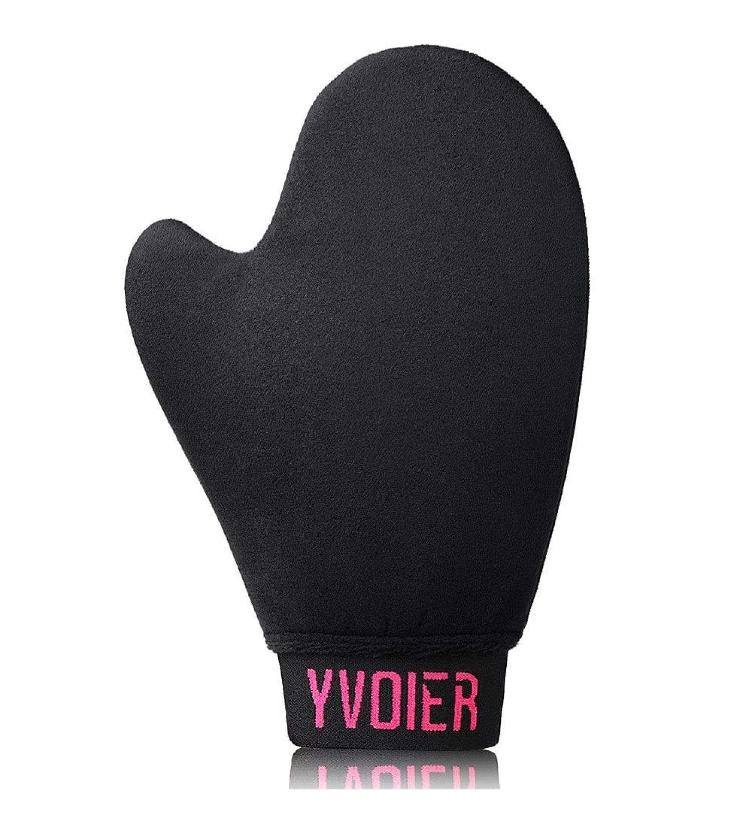 YVOIER Self Tanner Mitt Applicator | Velvet Black & Pink Tanning Gloves for Flawless Sunless Tan - Buy Online on GoSupps.com