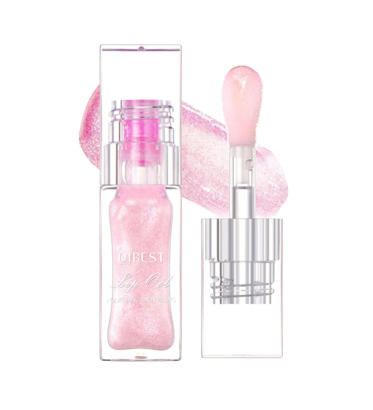 Magic Color Changing Lip Oil V2 | Bossup Nourishing Non-Sticky Lip Glow | Pink Primer Lip Oil with Large Applicator - Buy Online on GoSupps.com
